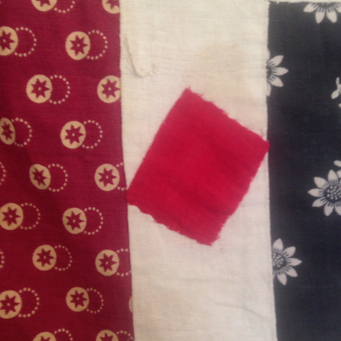 Antique Indian Patchwork Cotton Quilt With Applique