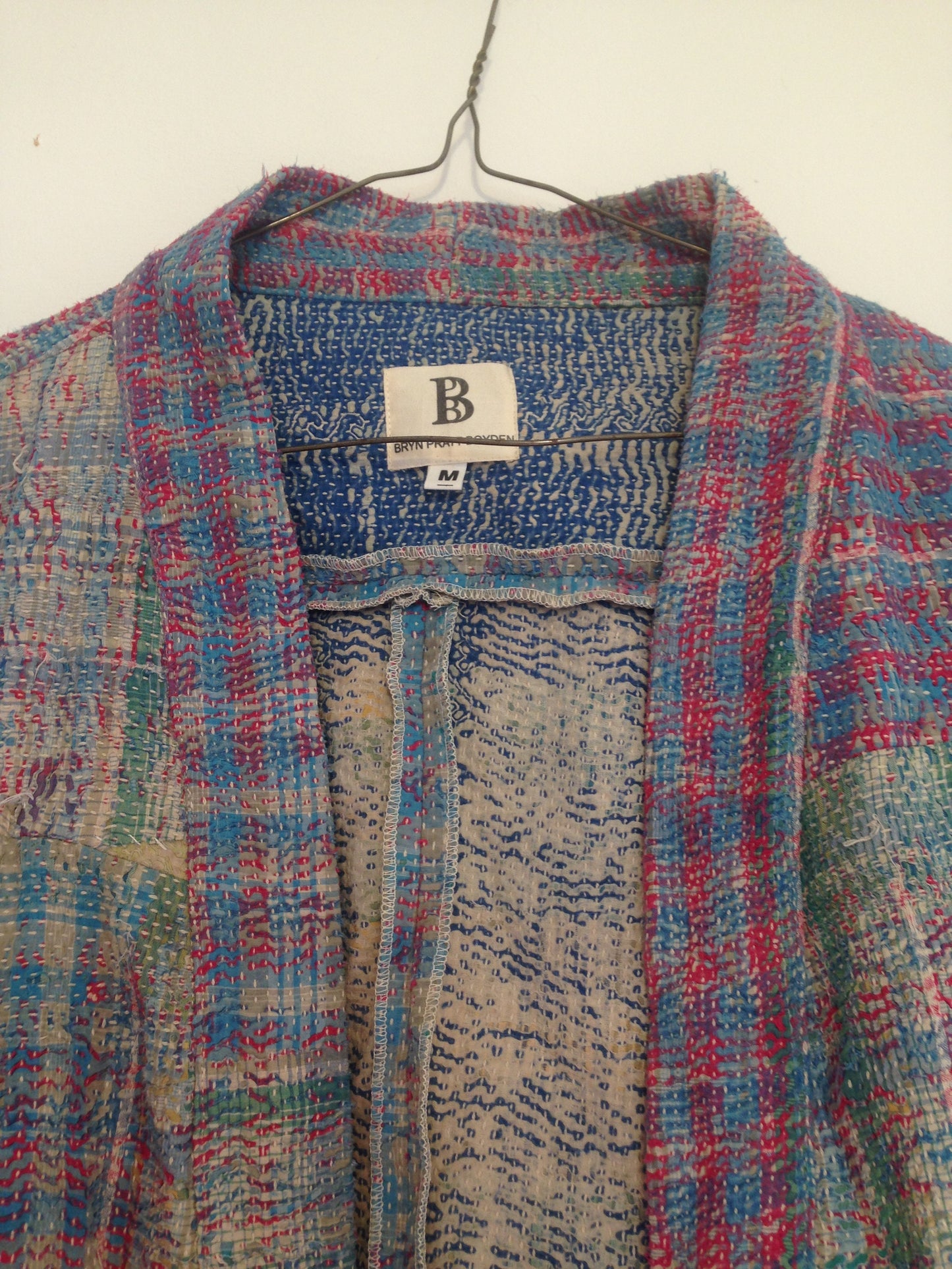 Indian Vintage Hand-Stitched Kantha Kimono Style Jacket - Unisex