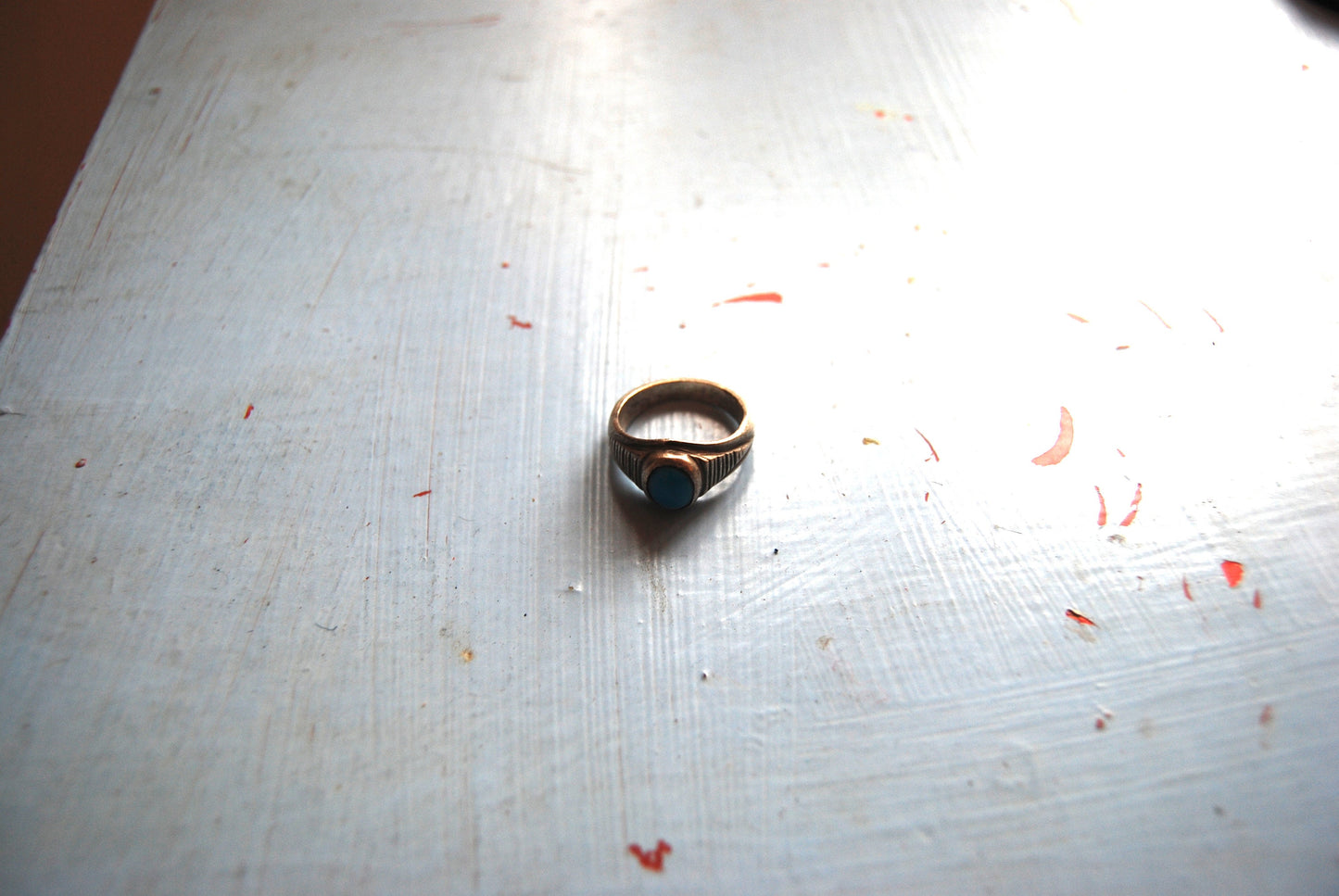 Turquoise Silver Vintage Ring From Kutch