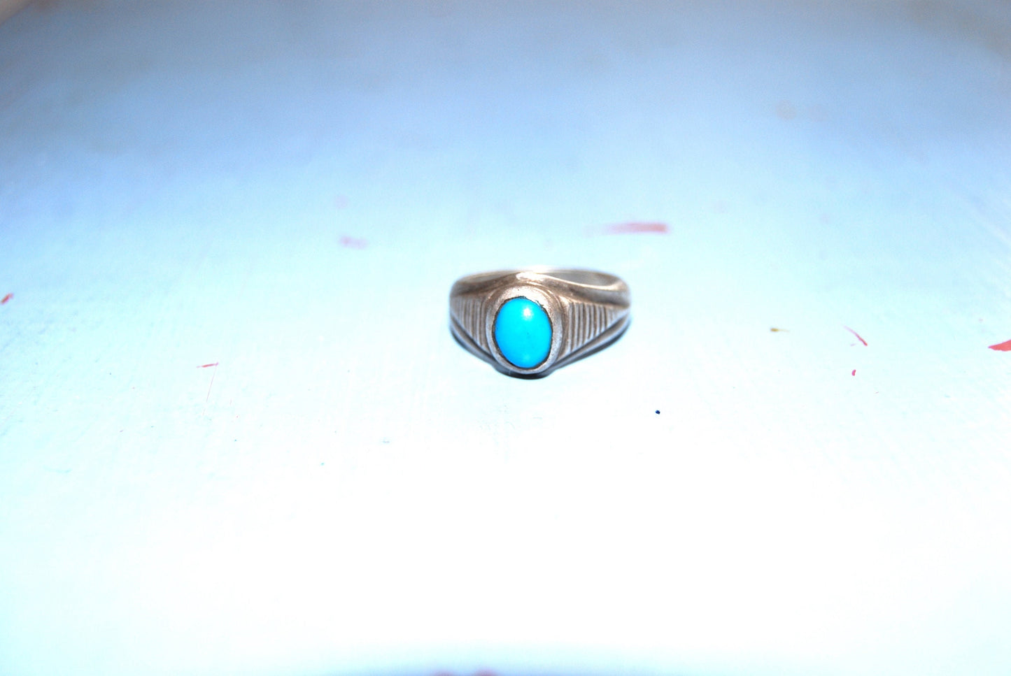 Turquoise Silver Vintage Ring From Kutch