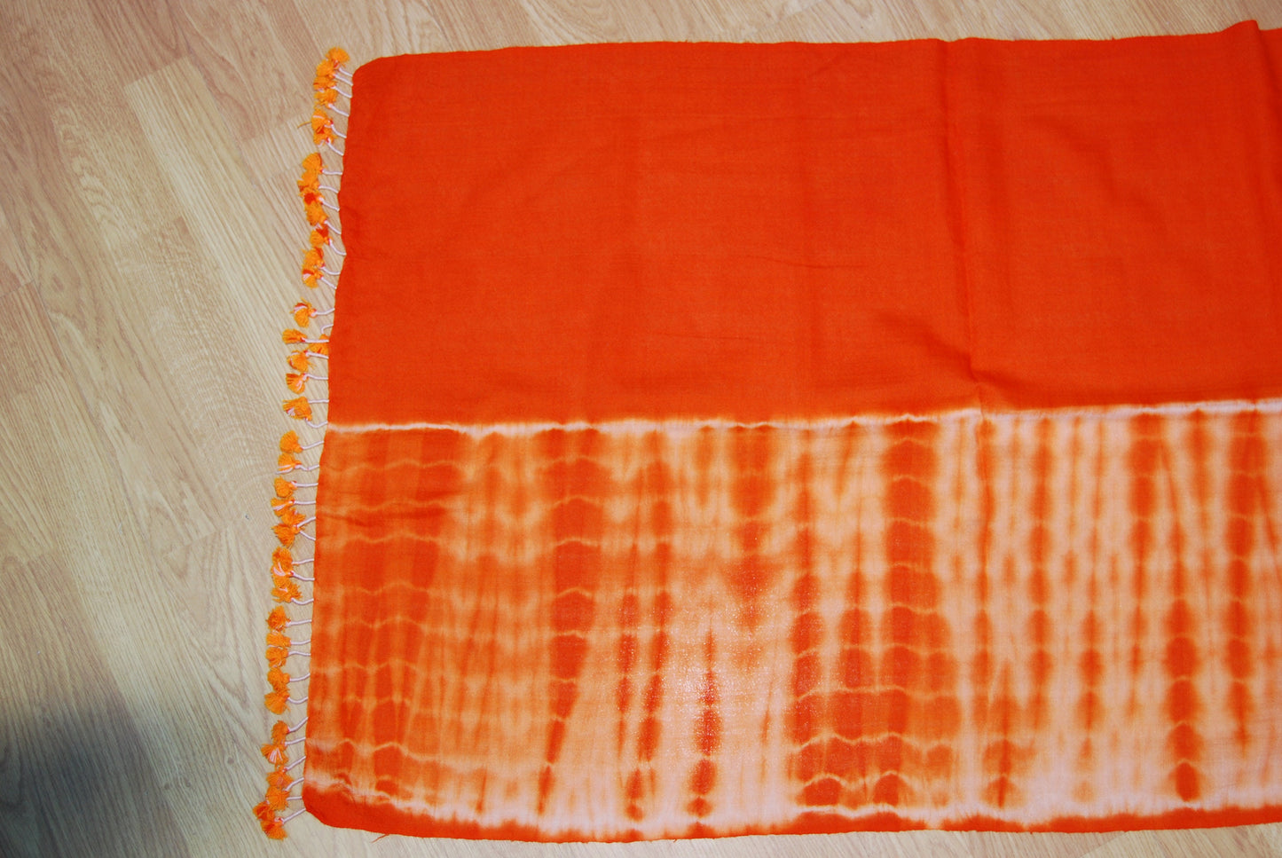 Tie Dye Shibori Merino Wool Shawl From Kutch, India