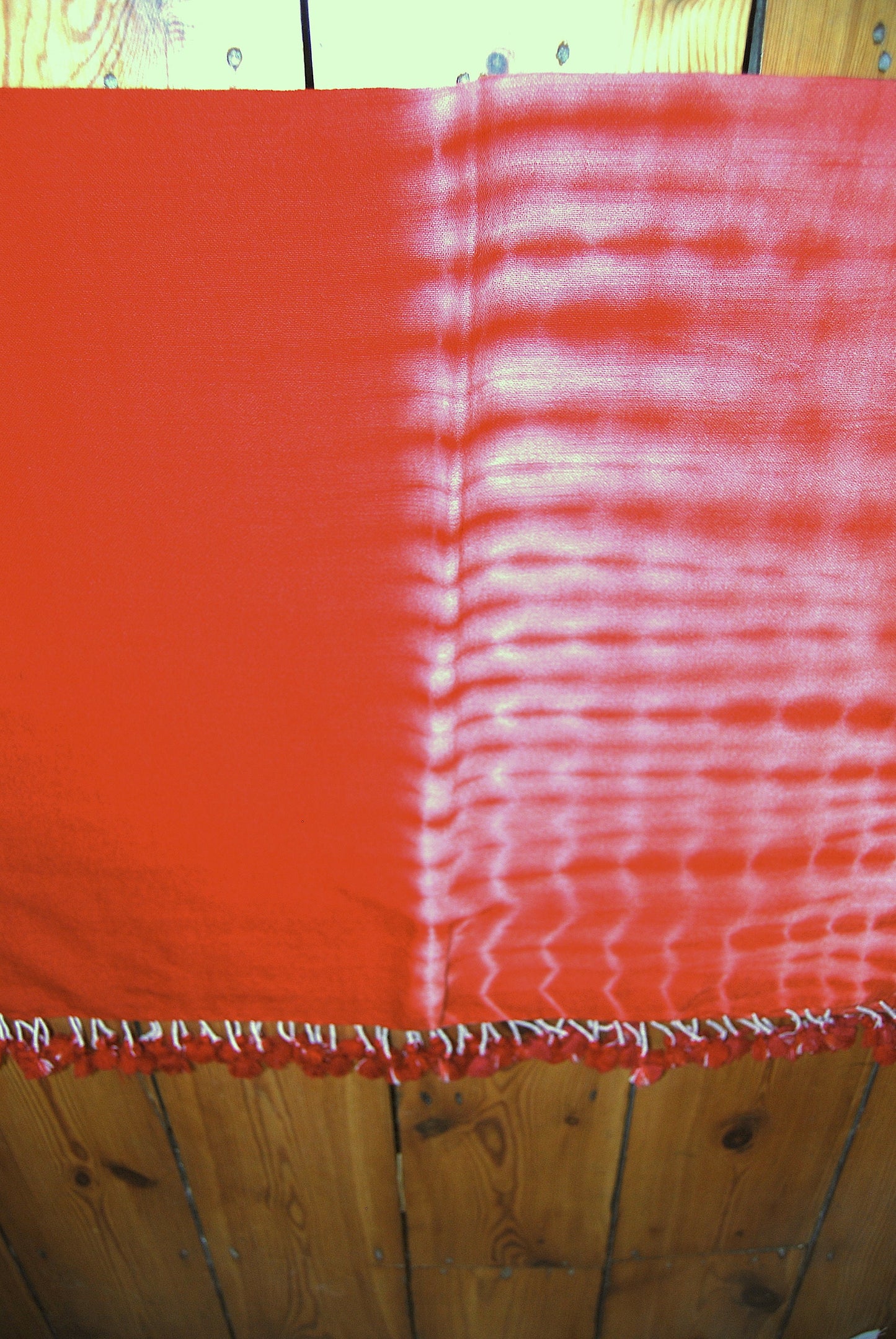 Tie Dye Shibori Merino Wool Shawl From Kutch, India