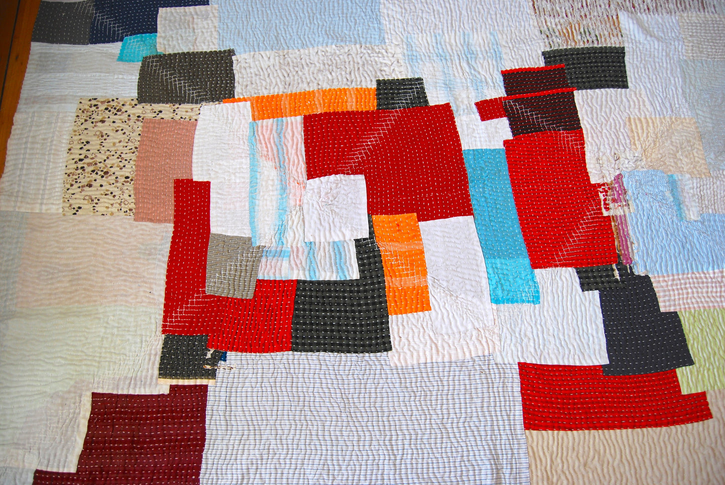 Vintage Siddi Kavand - Patchwork Blanket, Made With Recycled Cotton Offcuts - Hand-Stitched By African Indian Women In India