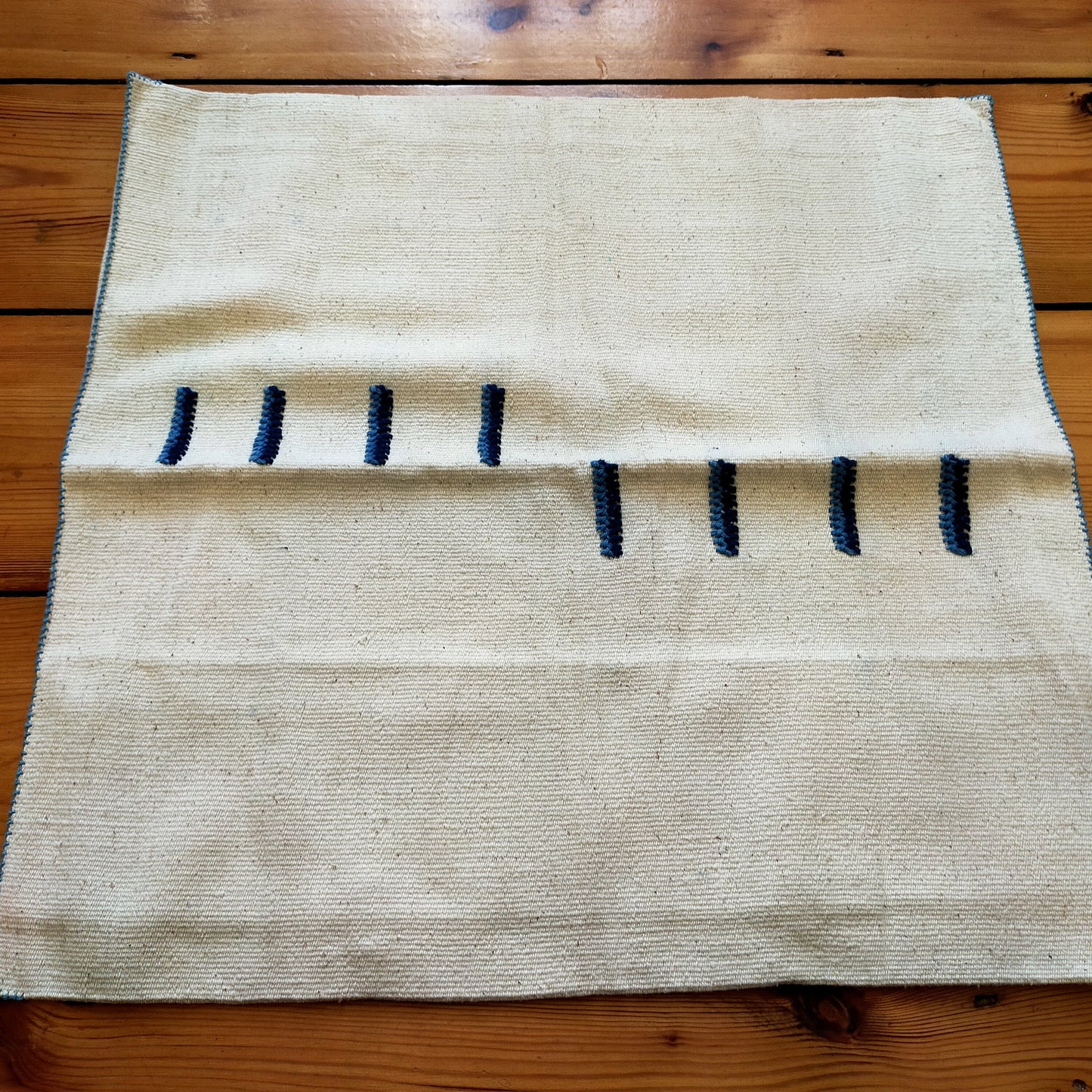 Handwoven Organic Cotton Cushion With Natural Indigo, From Naga Land India