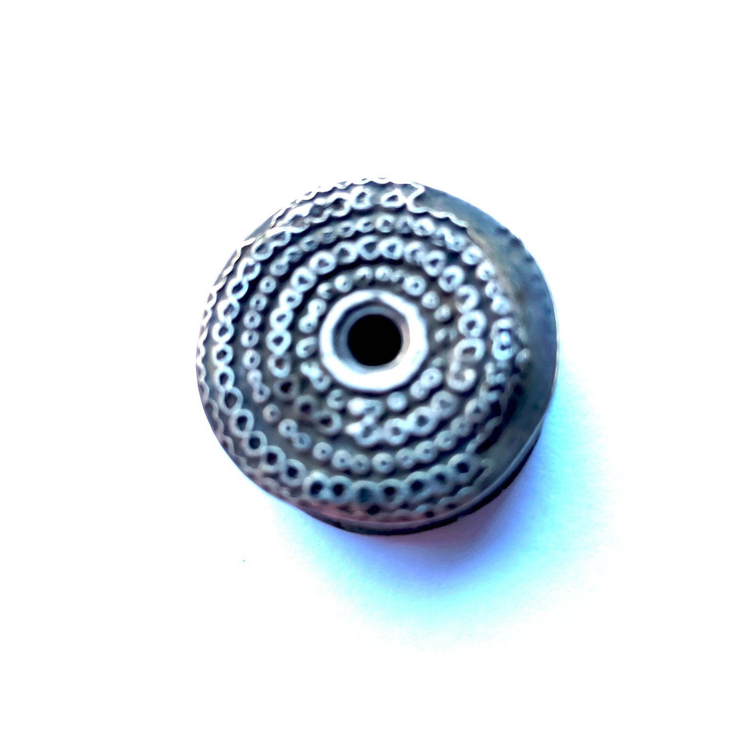 Vintage Silver Indian Flesh Tunnels From Kutch, India. Worn By Banjara Nomads