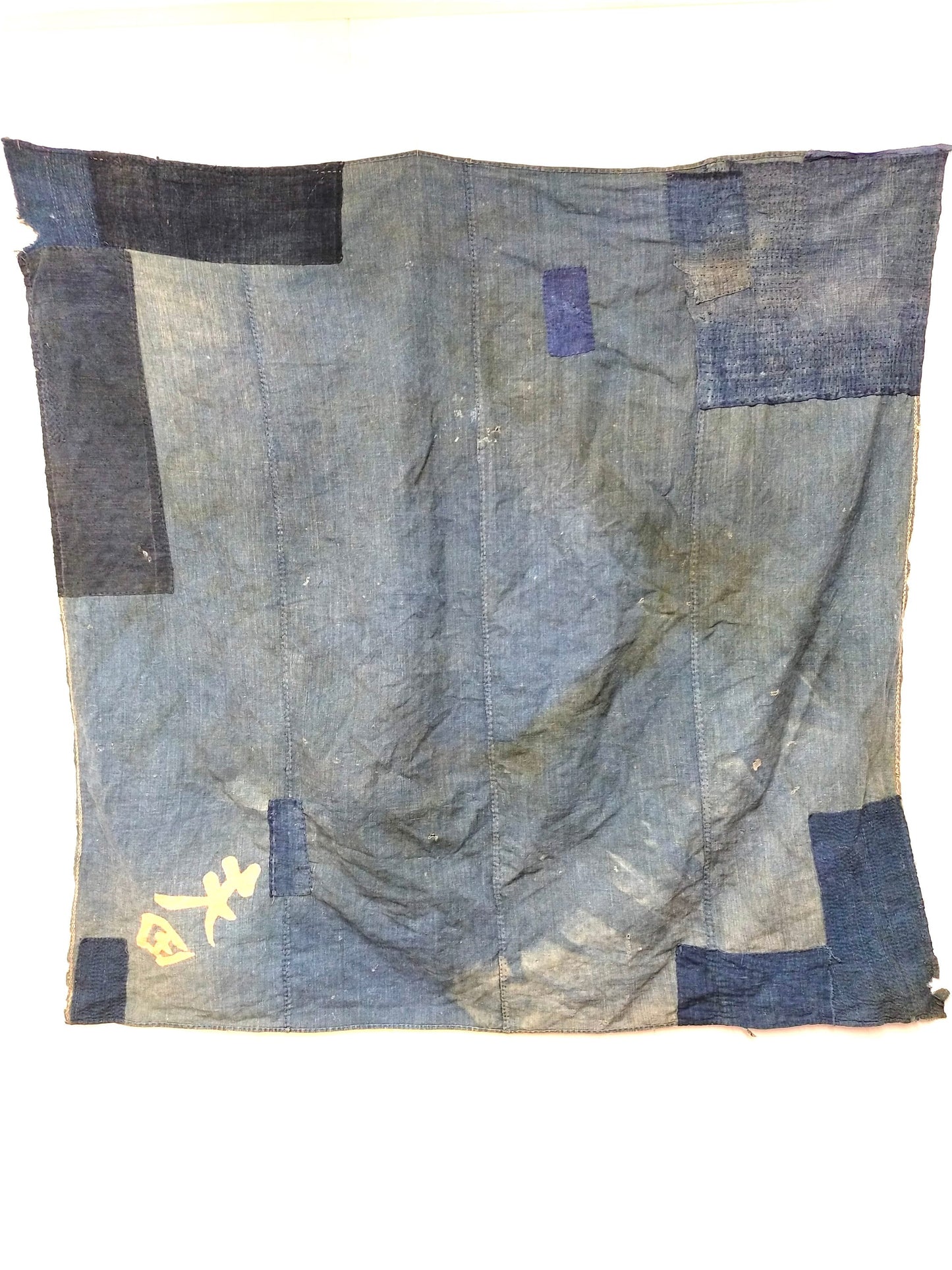 Japanese Boro Vintage Indigo Wrapping Cloth FUROSHIKI Tattered Sashiko