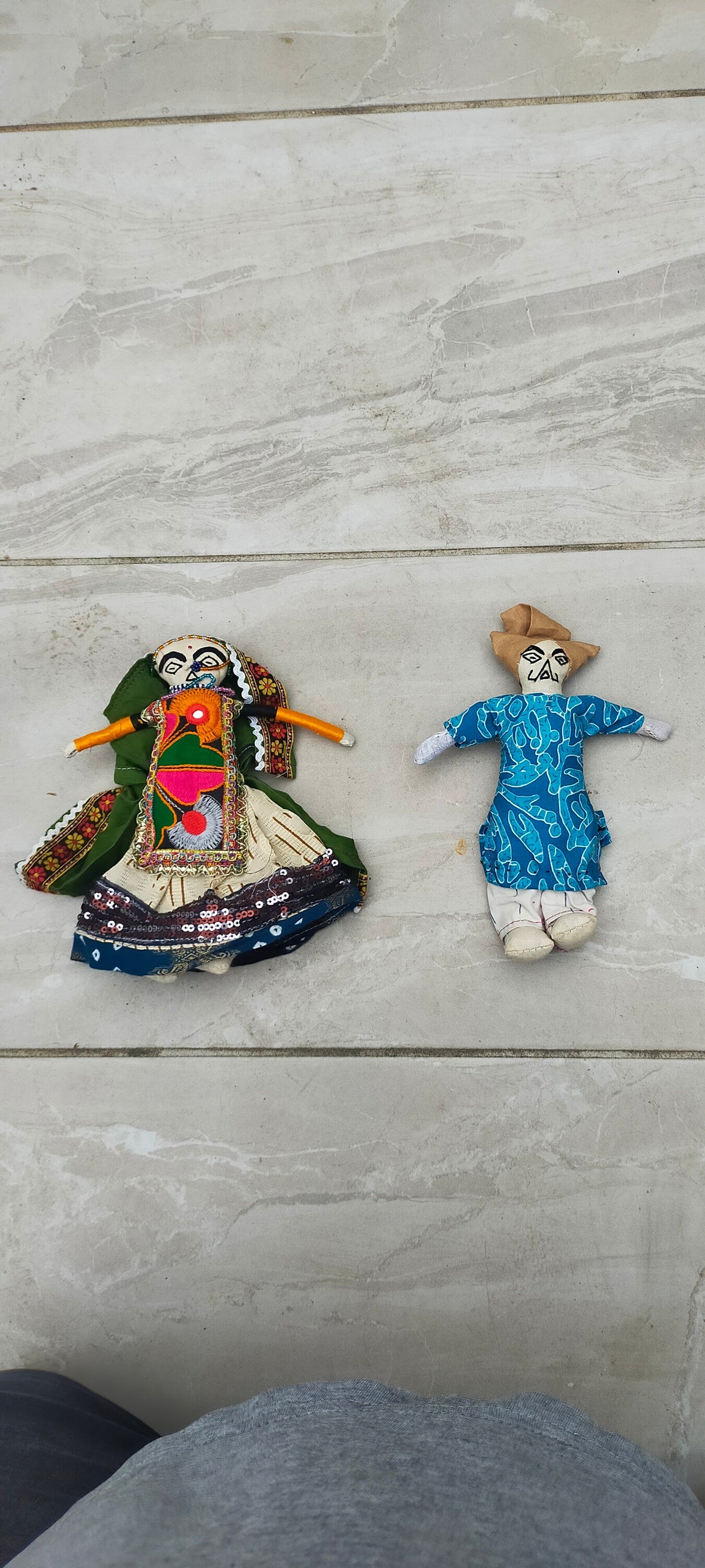Set Of 2 Handmade Dolls From The Meghwal Tribe Of Kutch Gujarat Great For The Christmas Tree