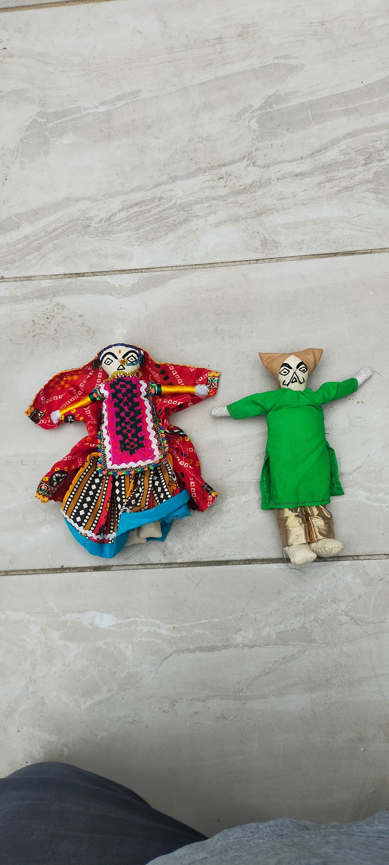 Set Of 2 Handmade Dolls From The Meghwal Tribe Of Kutch Gujarat Christmas Decorations