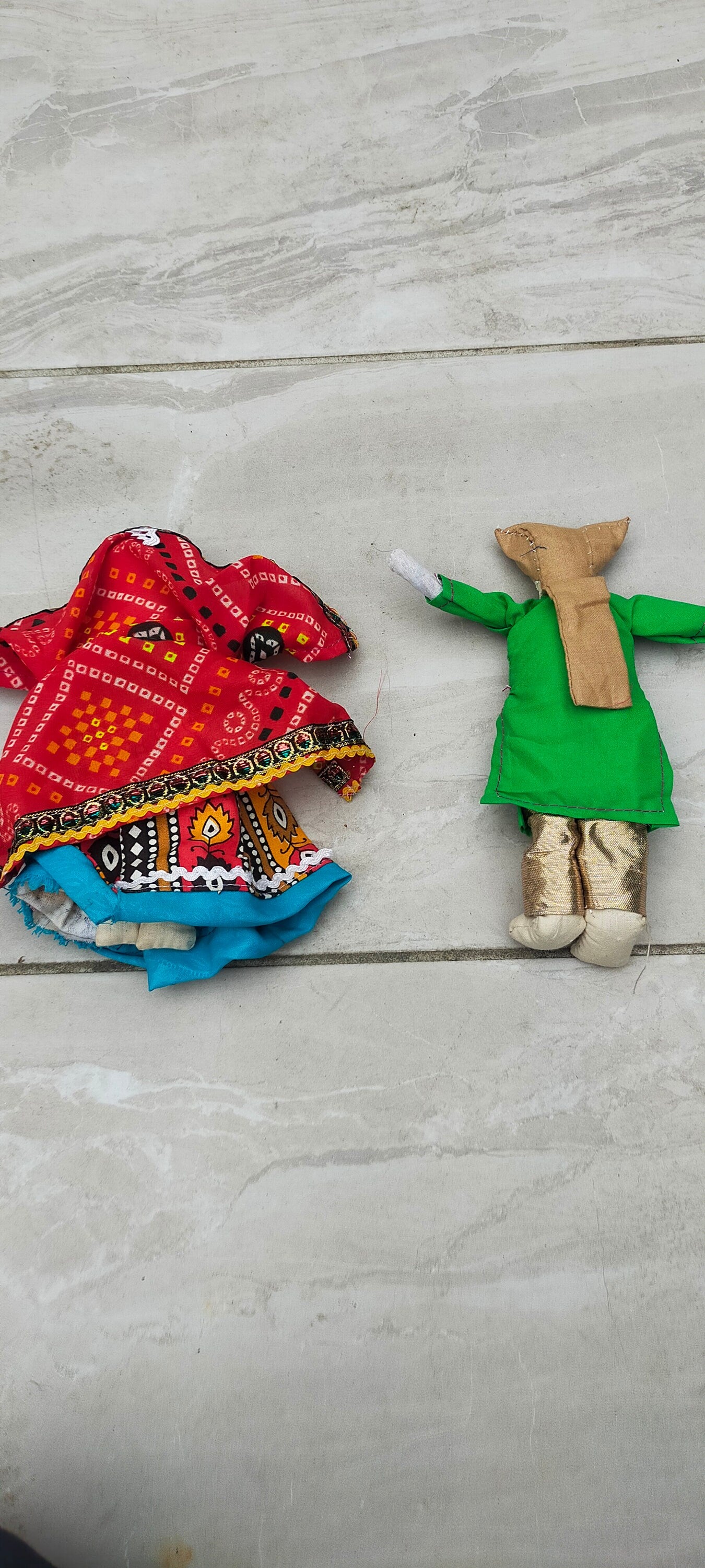 Set Of 2 Handmade Dolls From The Meghwal Tribe Of Kutch Gujarat Christmas Decorations