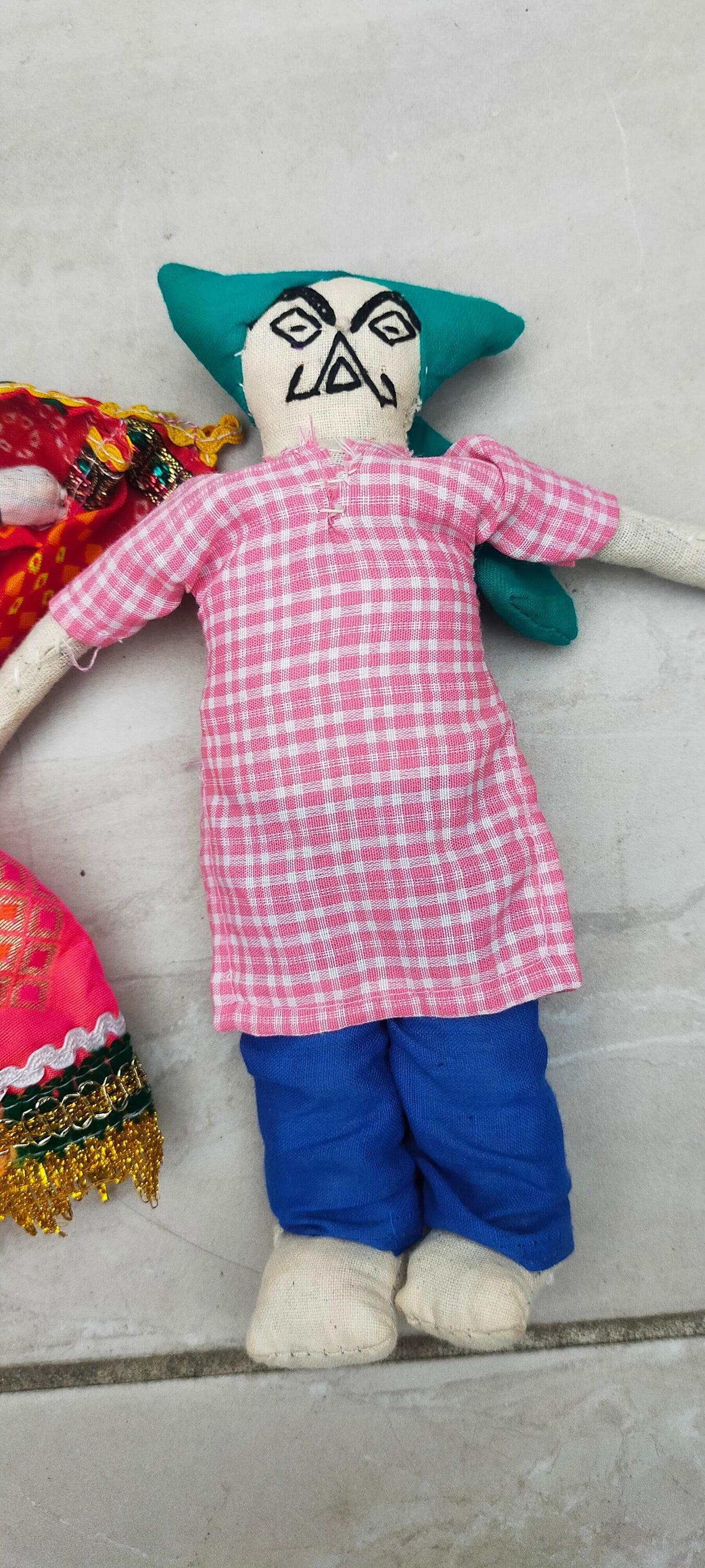 Set Of 2 Handmade Dolls From The Meghwal Tribe Of Kutch Gujarat Perfect For The Cgristmas Tree