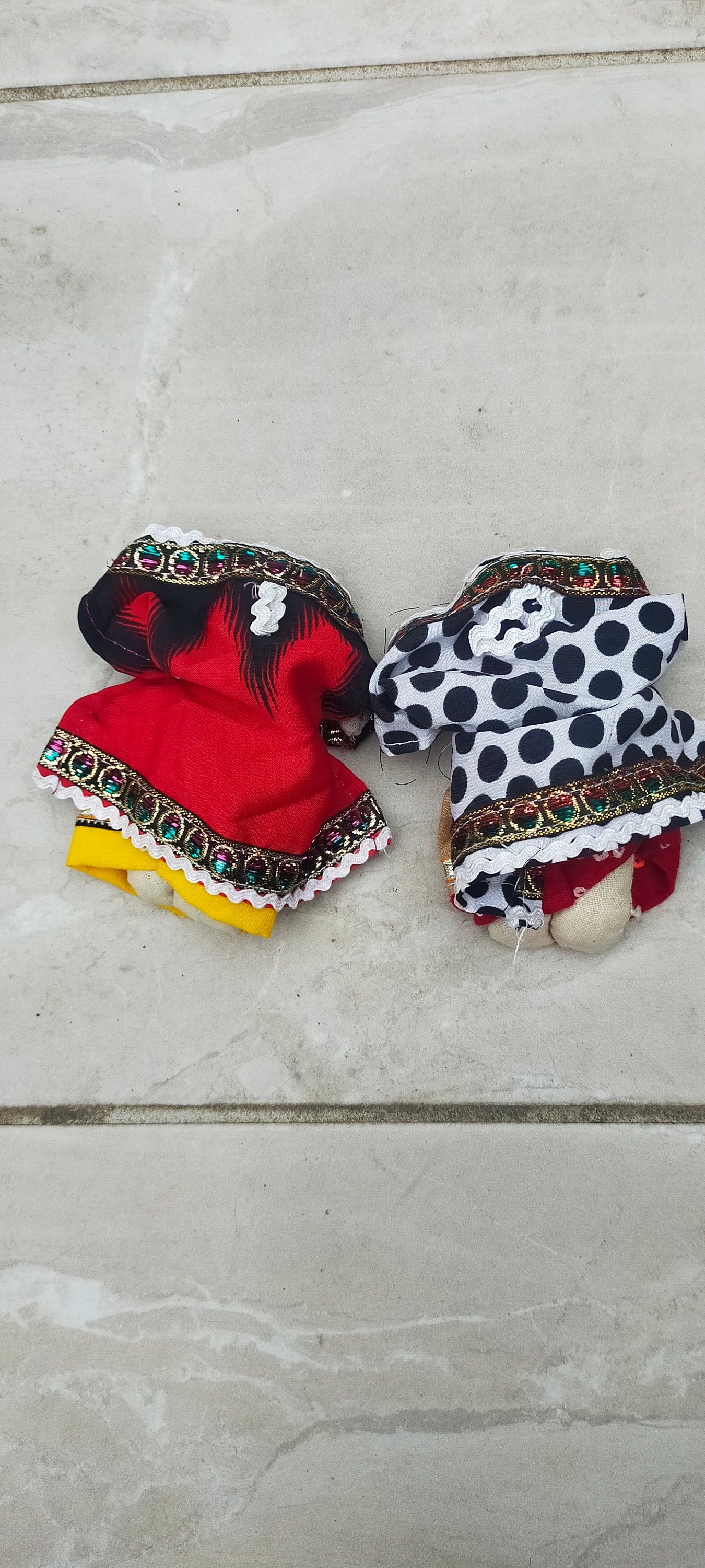 Set Of 2 Handmade Dolls From The Meghwal Tribe Of Kutch Gujarat