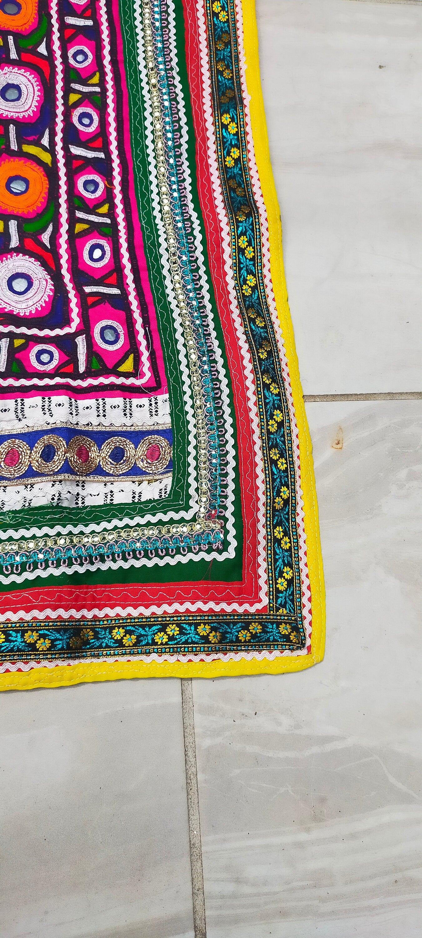 Beaded Mirror-Work Banjara Tunic Dress Made By The Meghwal Nomadic Tribe From Kutch, Gujarat - Intricate Hand Embroidered