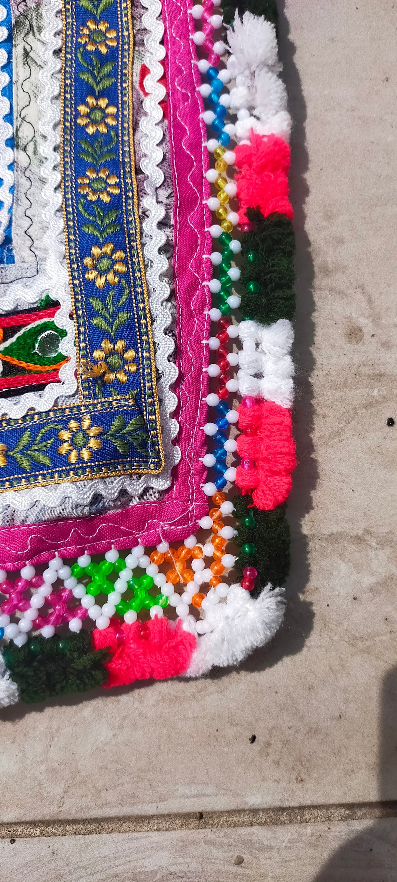 Intricate Hand Embroidered And Beaded Mirror work Banjara Tunic Dress Made By The Meghwal Nomadic Tribe From Kutch, Gujarat