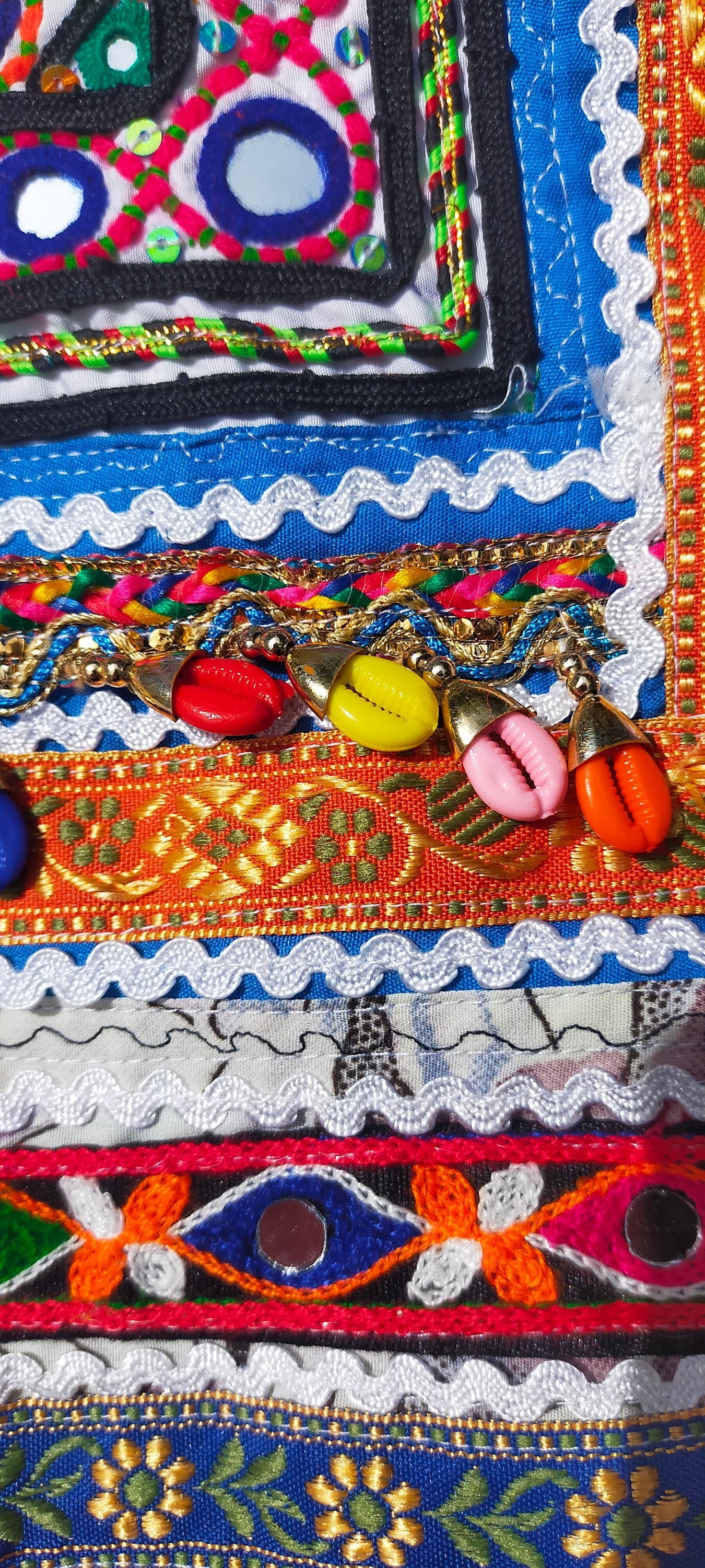 Intricate Hand Embroidered And Beaded Mirror work Banjara Tunic Dress Made By The Meghwal Nomadic Tribe From Kutch, Gujarat