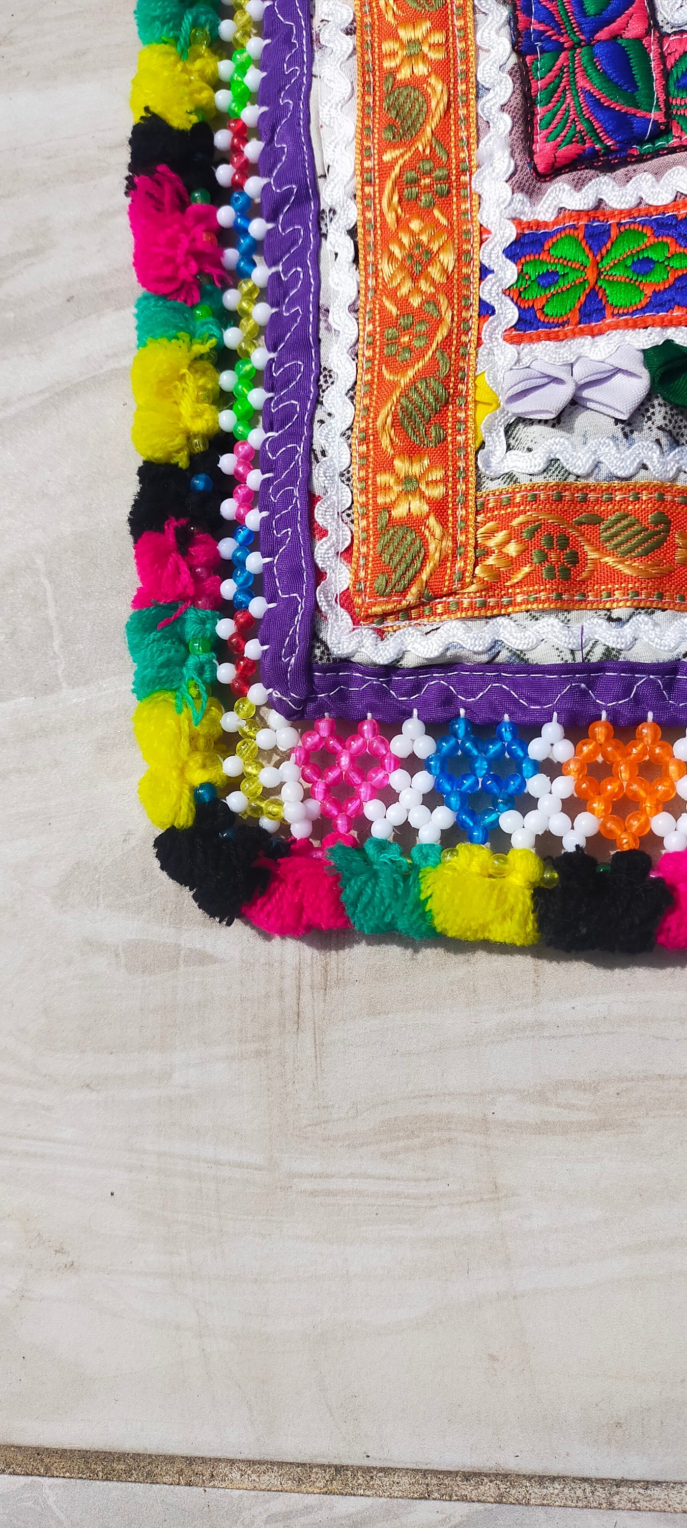 Beaded Mirror work Banjara Tunic Dress Made By The Meghwal Nomadic Tribe From Kutch, Gujarat - Festival Wear