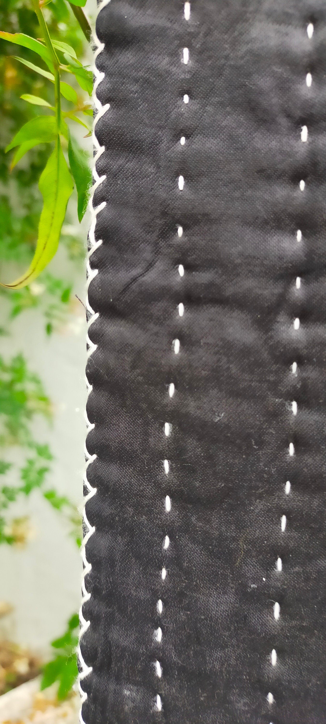 Silk And Cotton Ajrakh Block Printed Kantha Quilt Naturally Dyed
