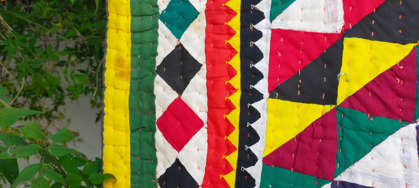 Hand Stitched Patchwork Quilt From The Meghwal Tribe Of Kutch, Gujarat.
