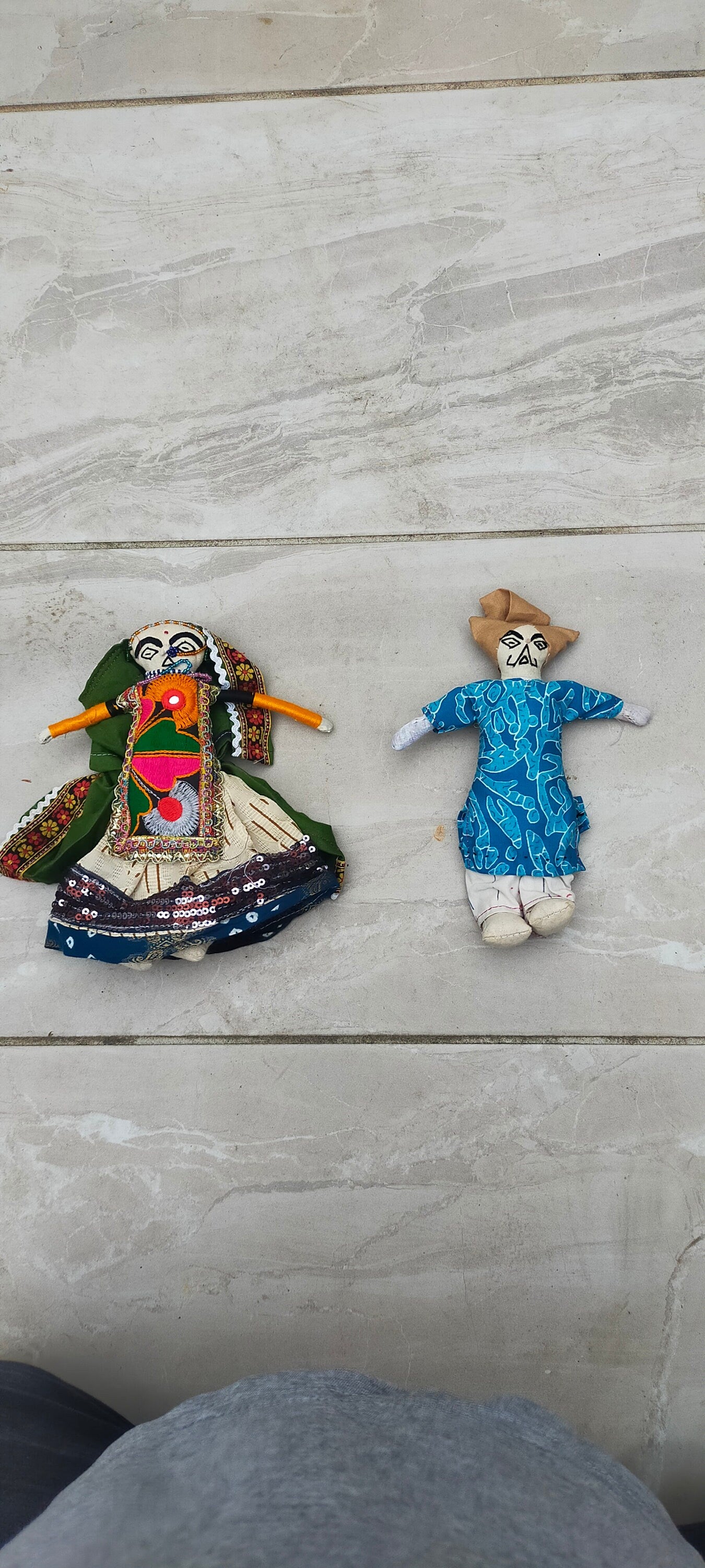 Set Of 2 Handmade Dolls From The Meghwal Tribe Of Kutch Gujarat Great For The Christmas Tree