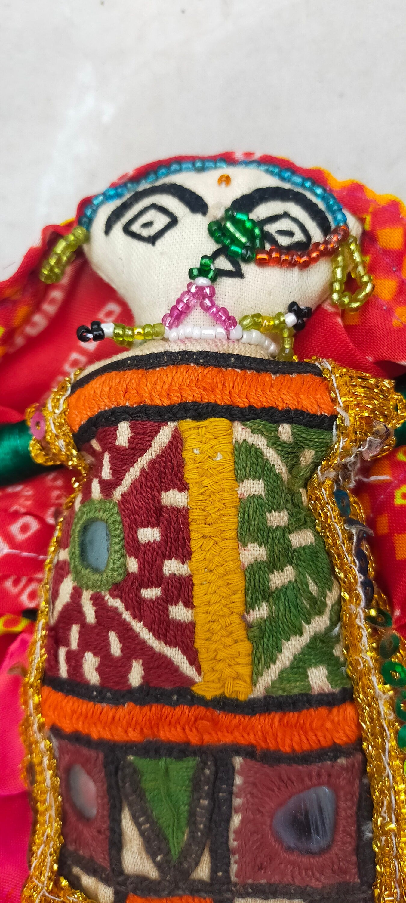 Set Of 2 Handmade Dolls From The Meghwal Tribe Of Kutch Gujarat Perfect For The Cgristmas Tree