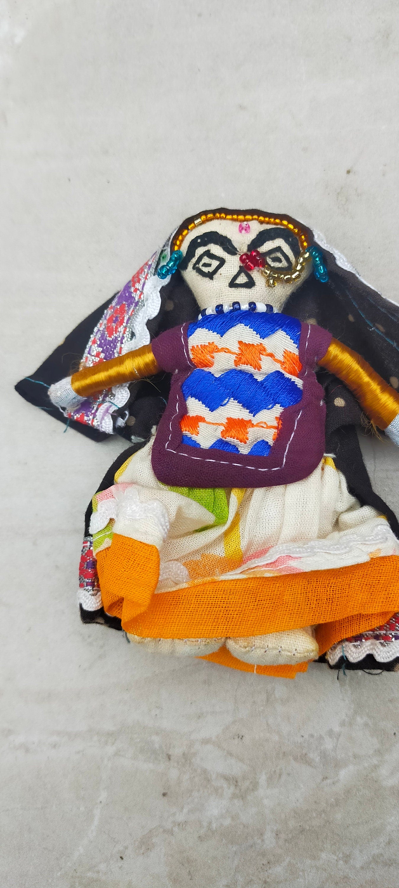 Set Of 2 Small Handmade Dolls Made By The Meghwal Tribe Of Kutch Gujarat