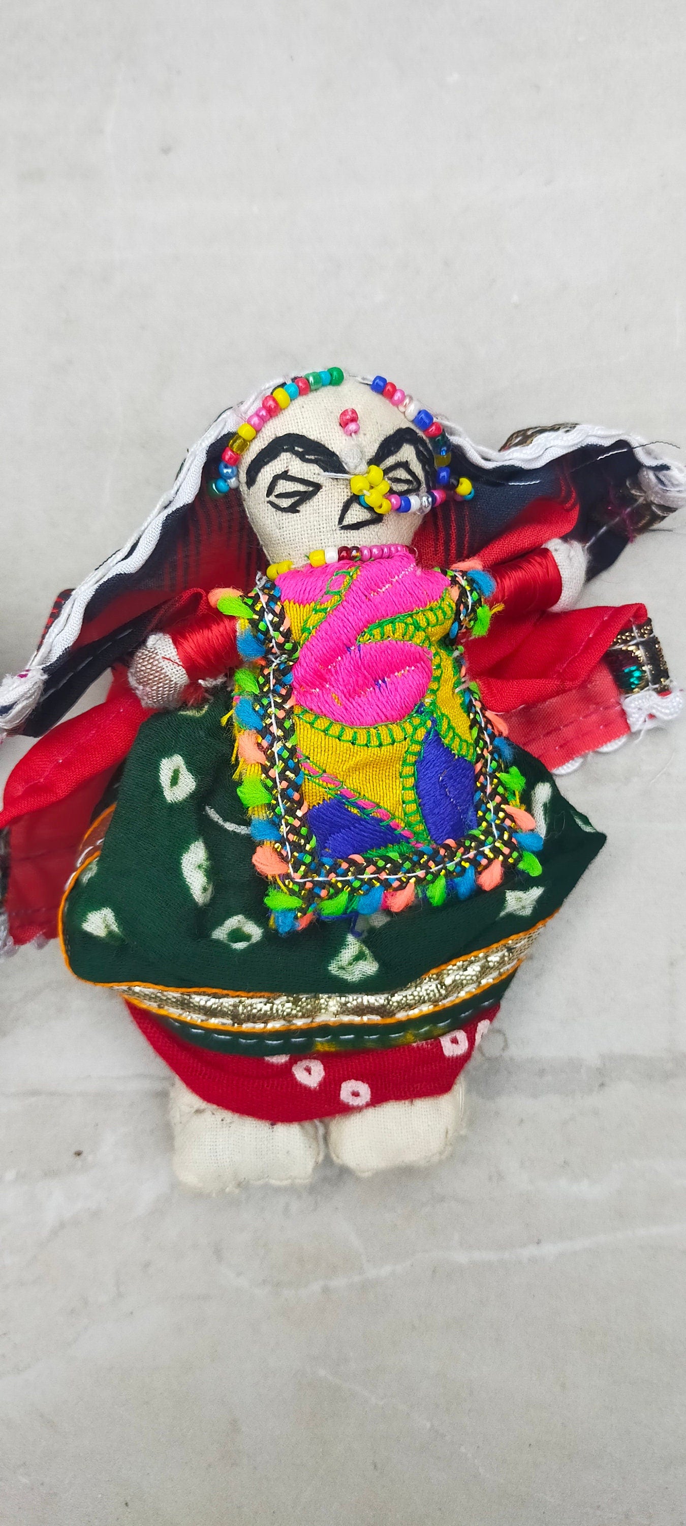 Set Of 2 Small Handmade Dolls Made By The Meghwal Tribe Of Kutch Gujarat
