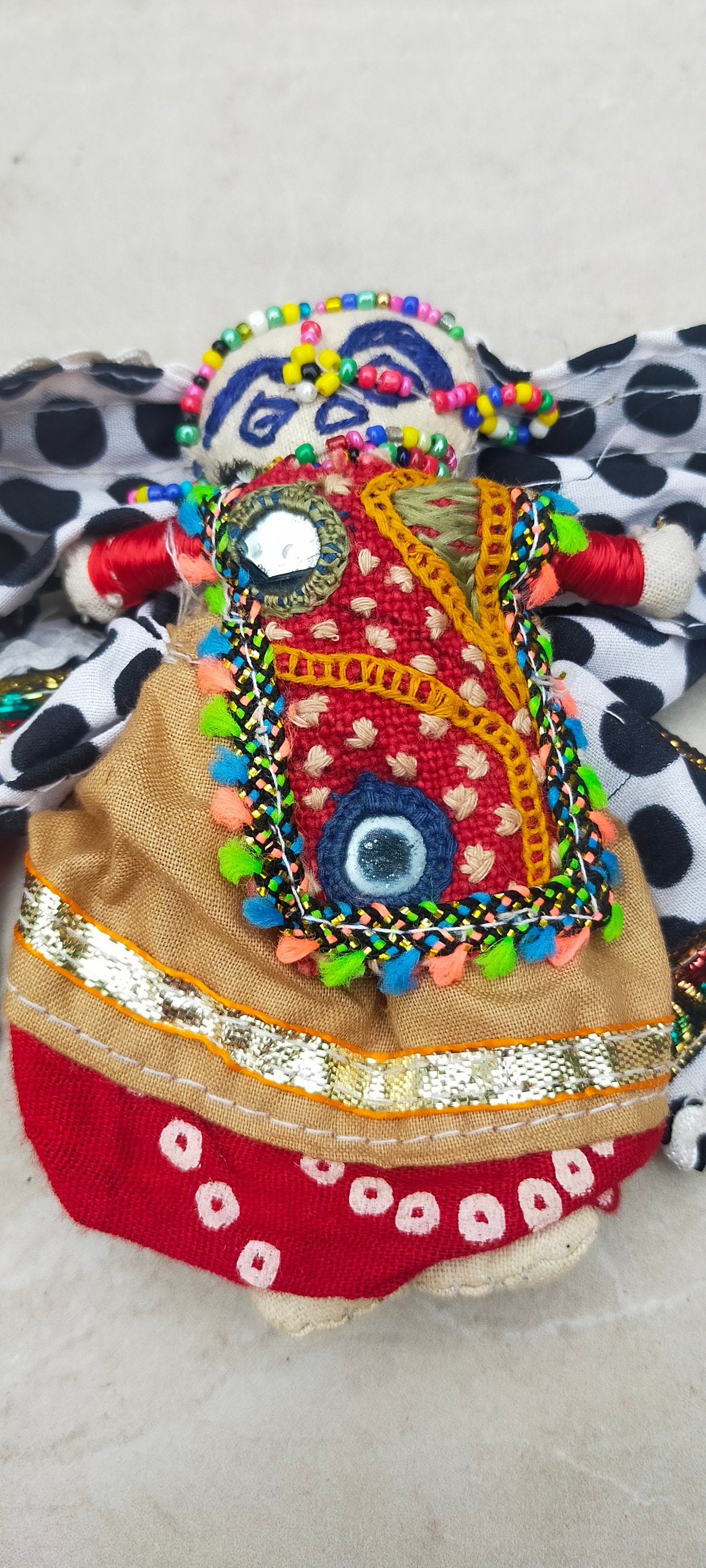 Set Of 2 Handmade Dolls From The Meghwal Tribe Of Kutch Gujarat