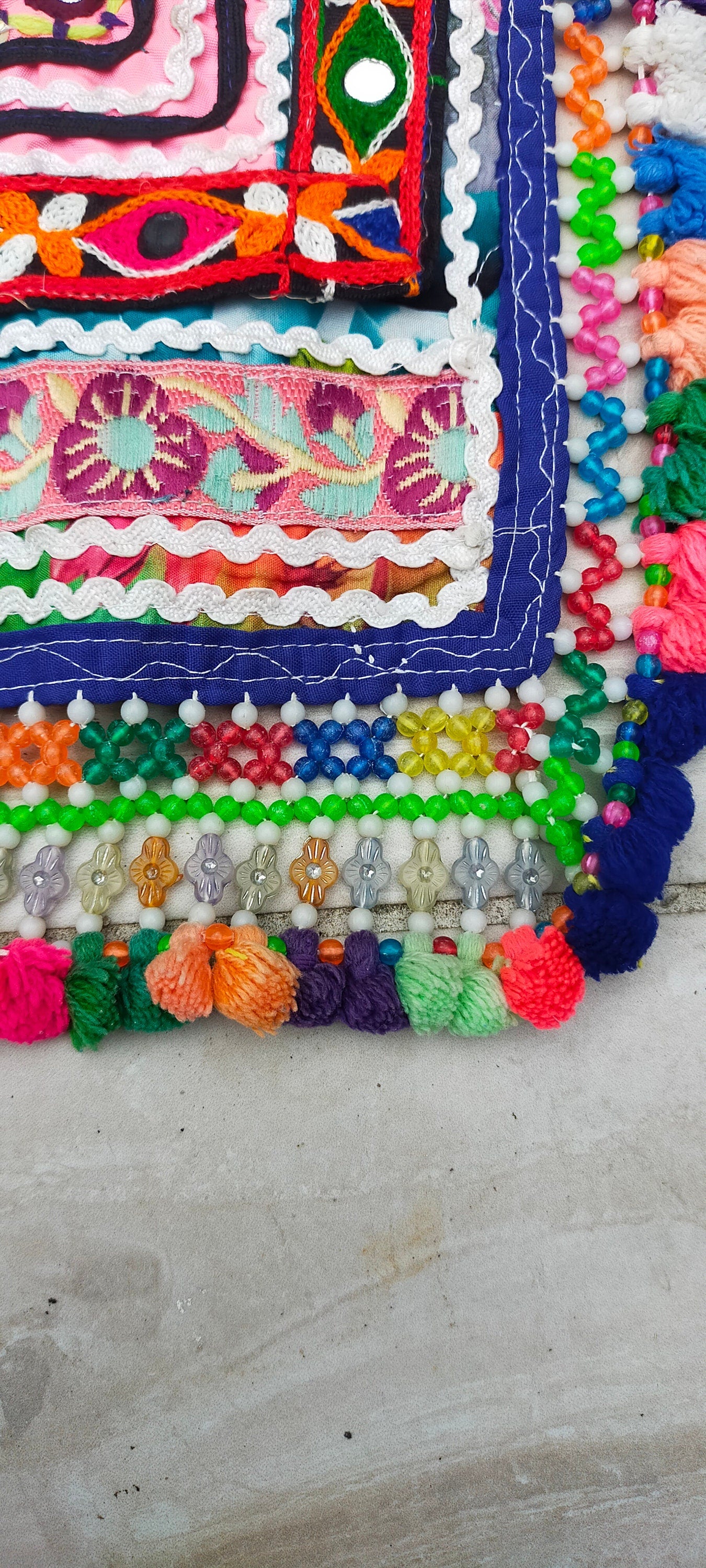 Hand-Stitched Beaded Mirror work Banjara Tunic Dress Made By The Meghwal Nomadic Tribe From Kutch, Gujarat