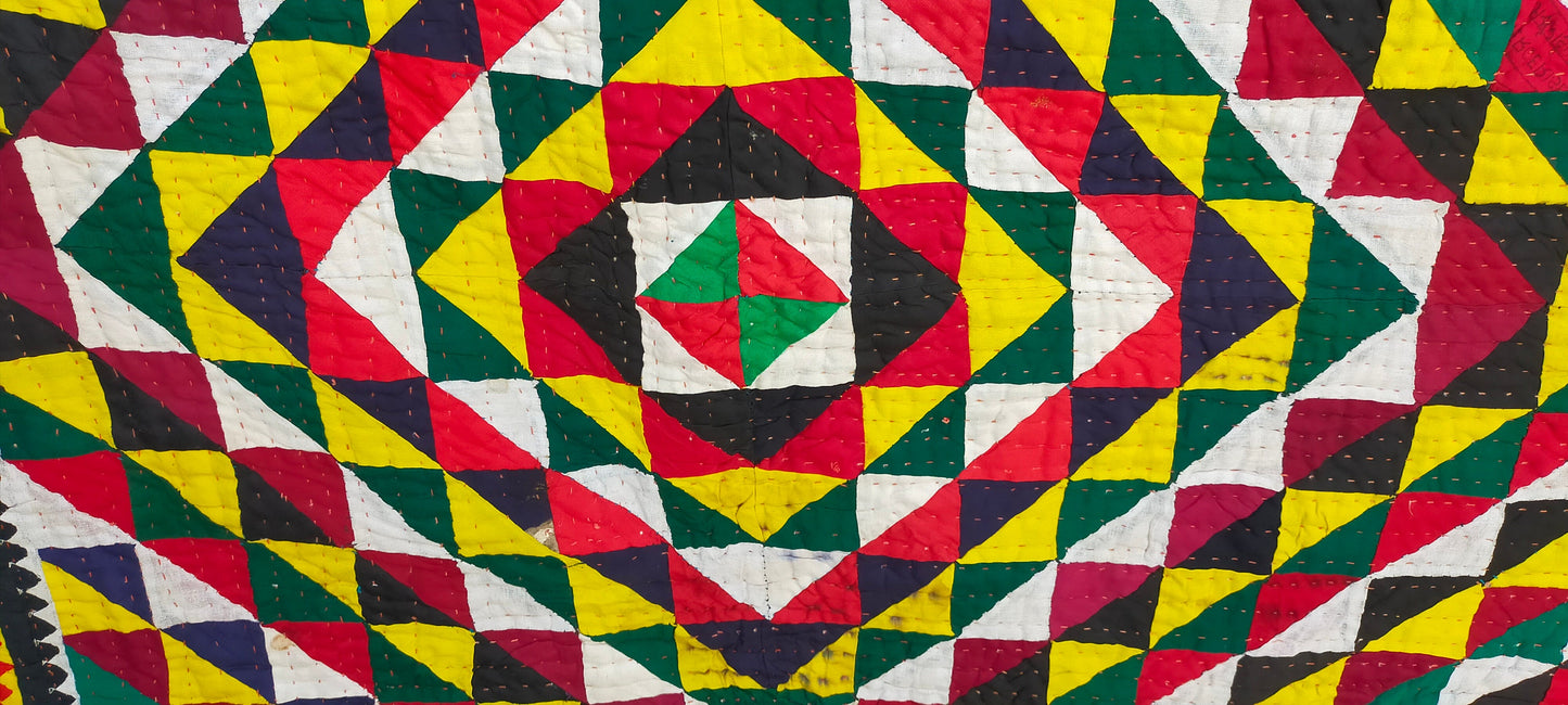 Hand Stitched Patchwork Quilt From The Meghwal Tribe Of Kutch, Gujarat.