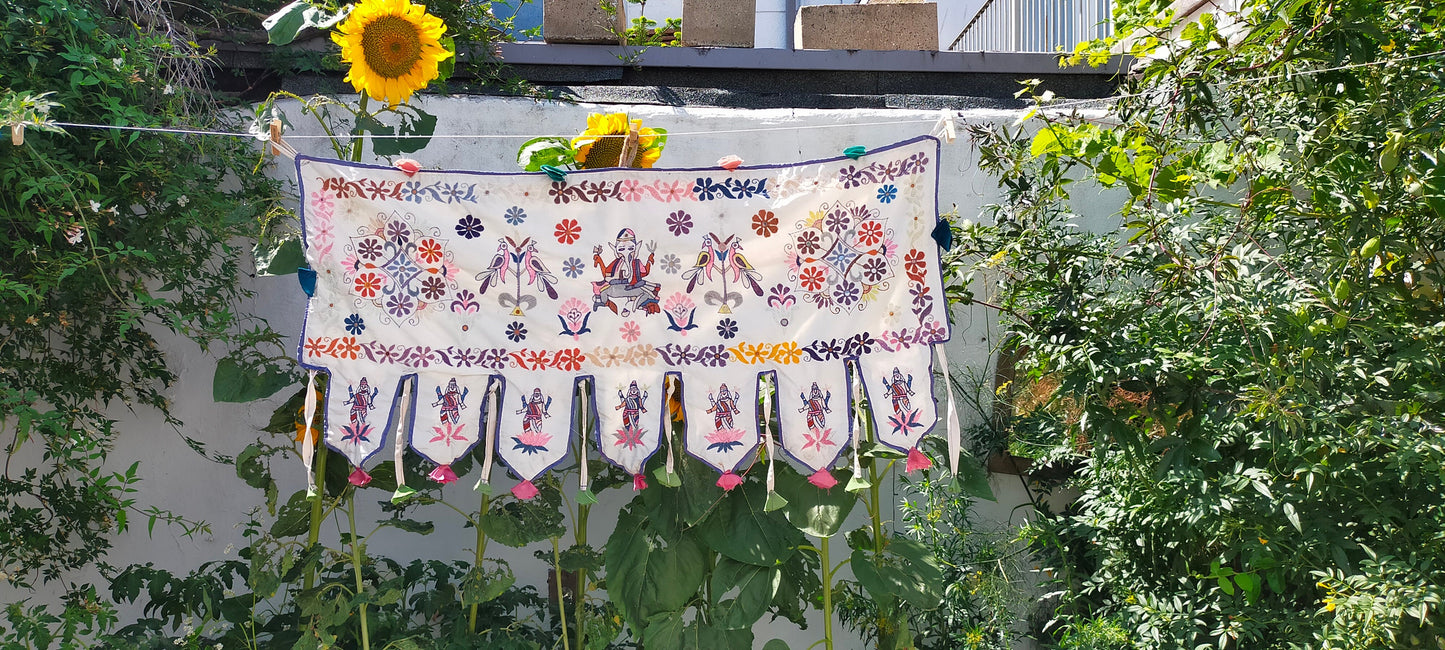 Hand Embroidered Toran Door Hanging, Bandanwal, From Kutch, India