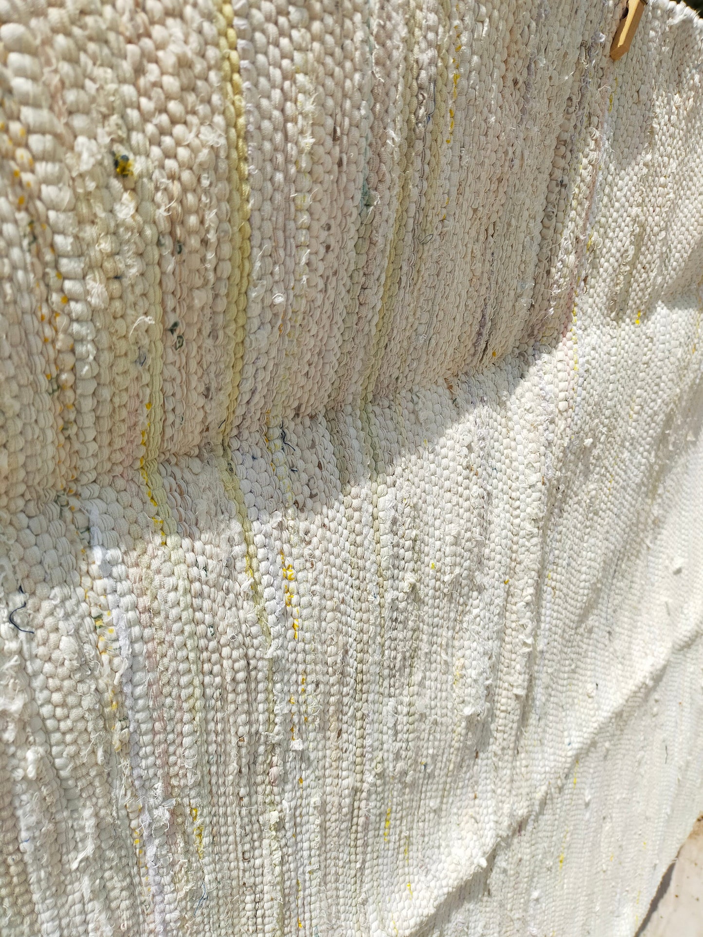 Handmade Natural Indigo Recycled Indian Chindi Rag Rug - Sustainable