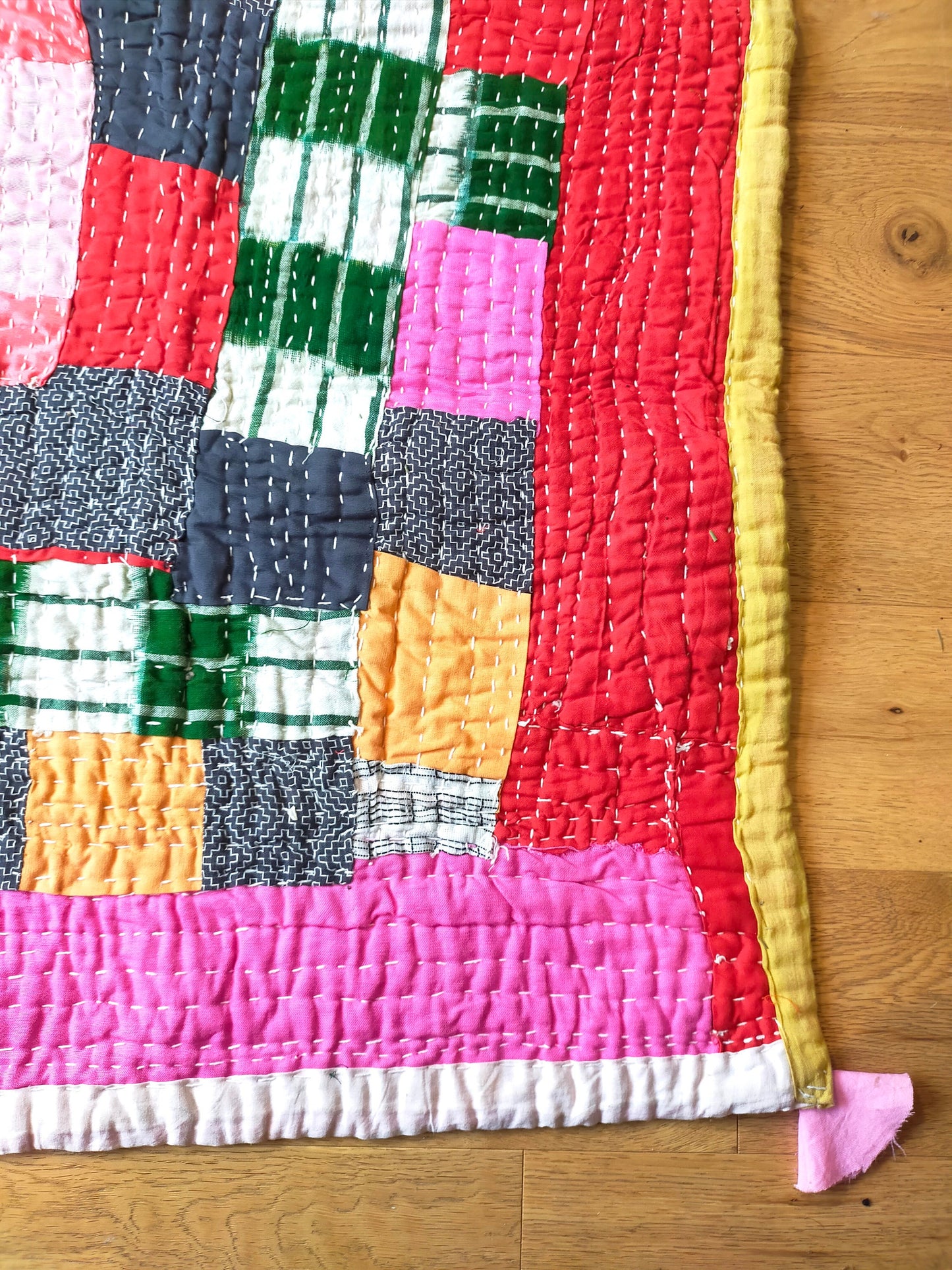 Siddi Quilt Made By Tribal Women In Karnataka - Patchwork Kawandi Quilted Blanket From India