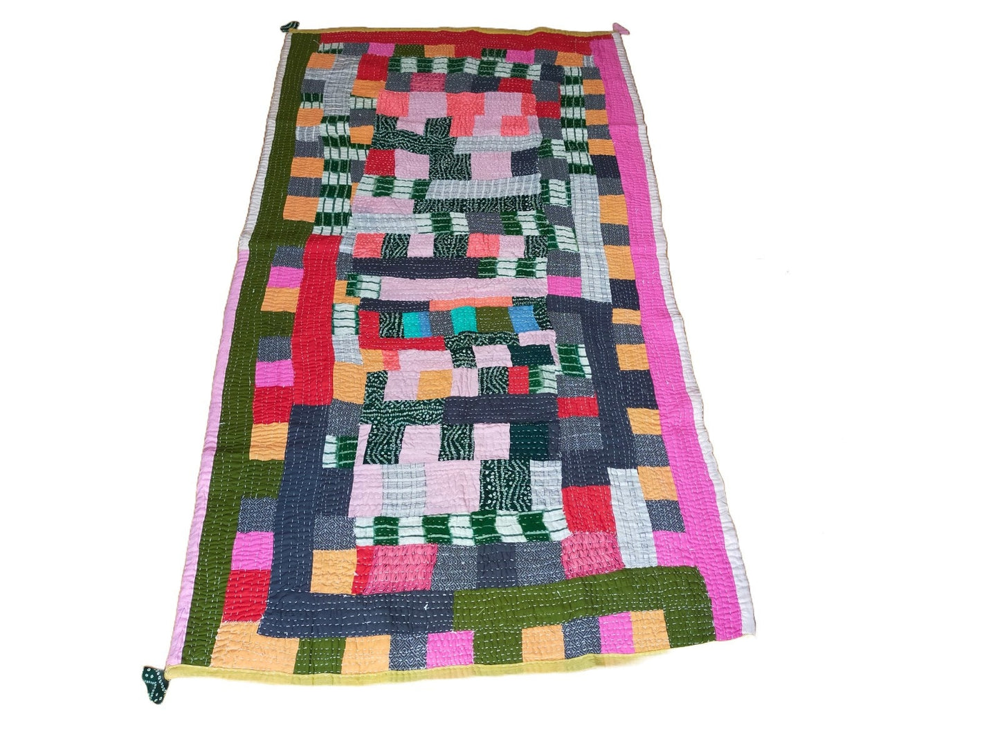 Siddi Quilt Made By Tribal Women In Karnataka - Patchwork Kawandi Quilted Blanket From India