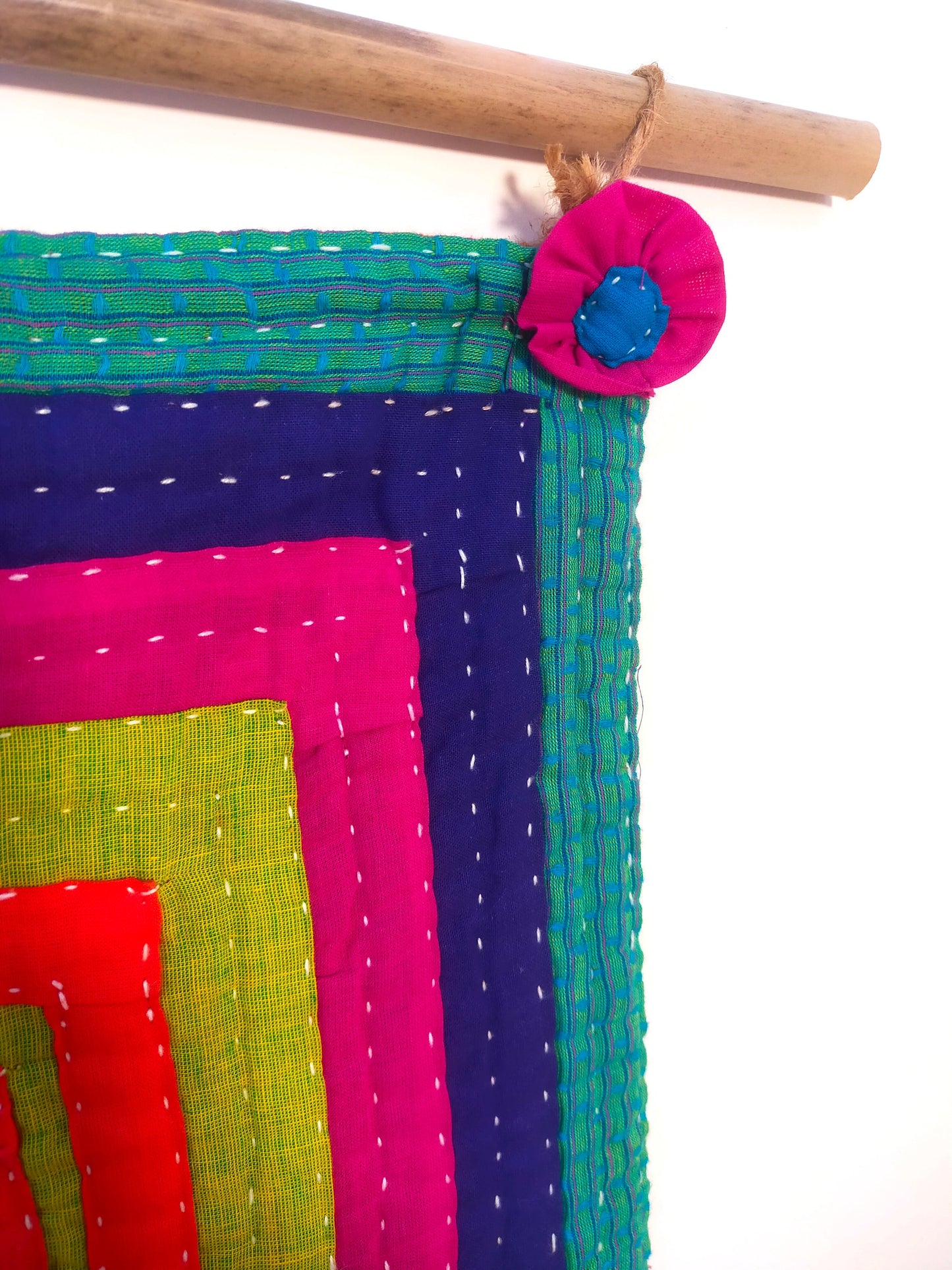 Siddi Kavand - Patchwork Wall-Hanging Or Baby Blanket, Made With Recycled Cotton Offcuts - Hand-Stitched By African Indian Women In India