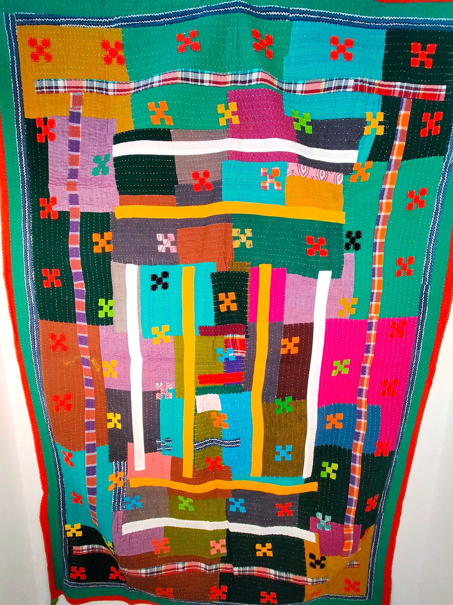 Siddi Quilt - Tribal Patchwork Kawandi (Quilted) Kantha Blanket From India - Kavand