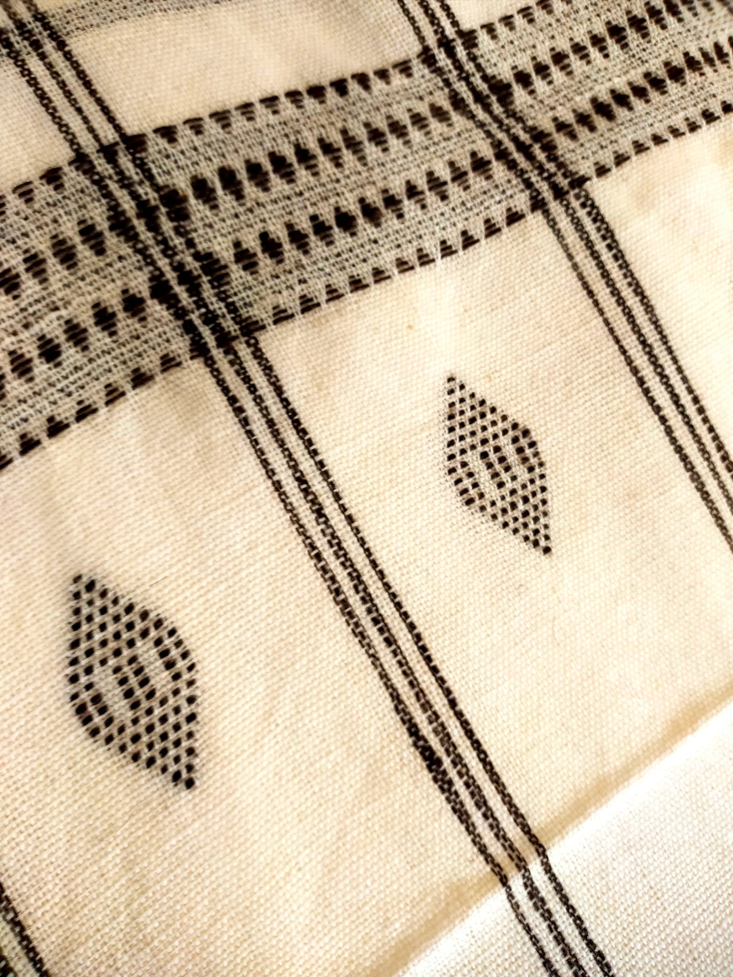 Handwoven Sheeps Wool Blanket King Size In Brown And Cream Natural Colours From Kutch, Gujarat
