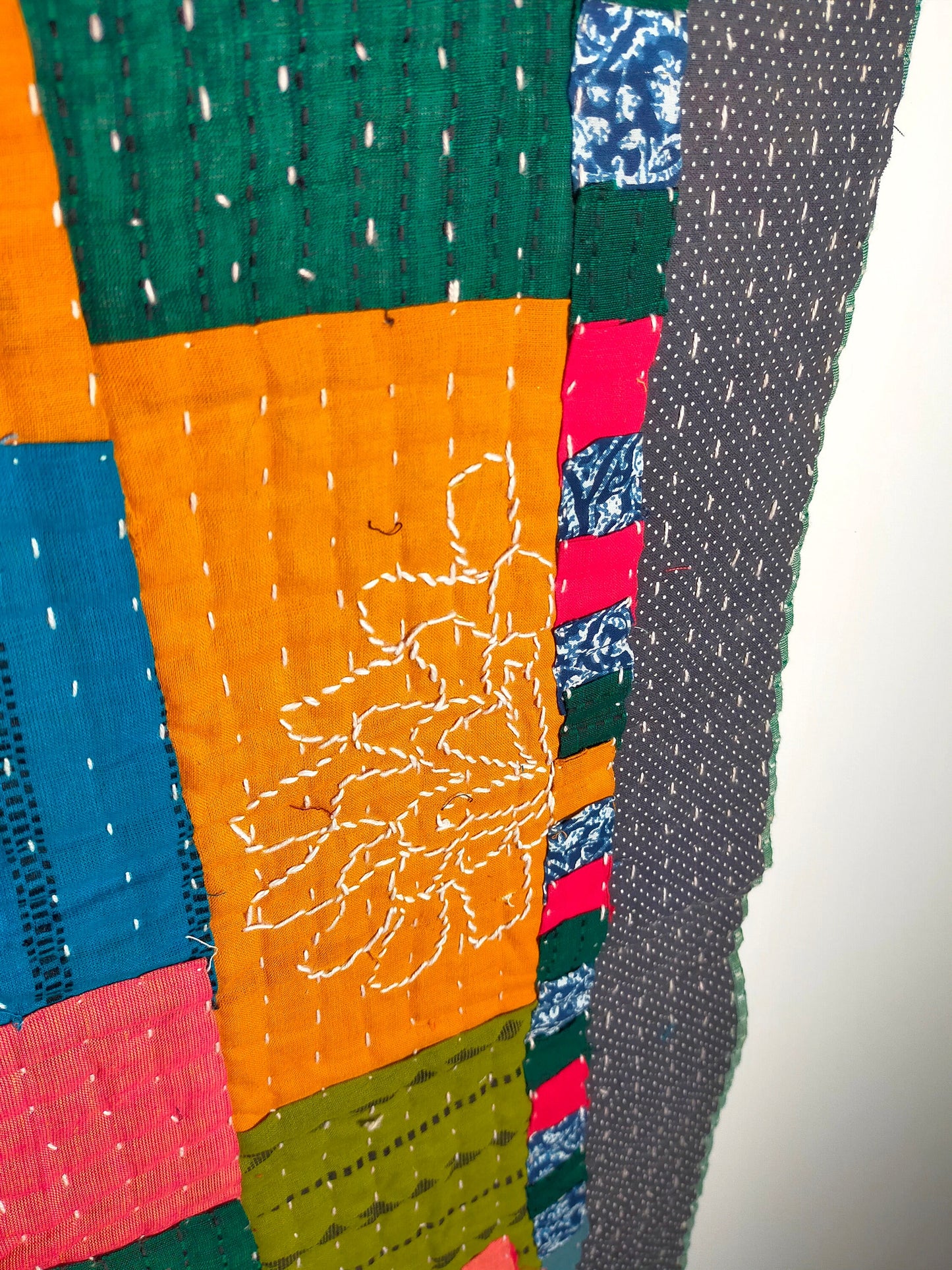 Siddi Kawandi Patchwork Baby Blanket Or Wall Hanging Textile Art Hand Made By Women In India
