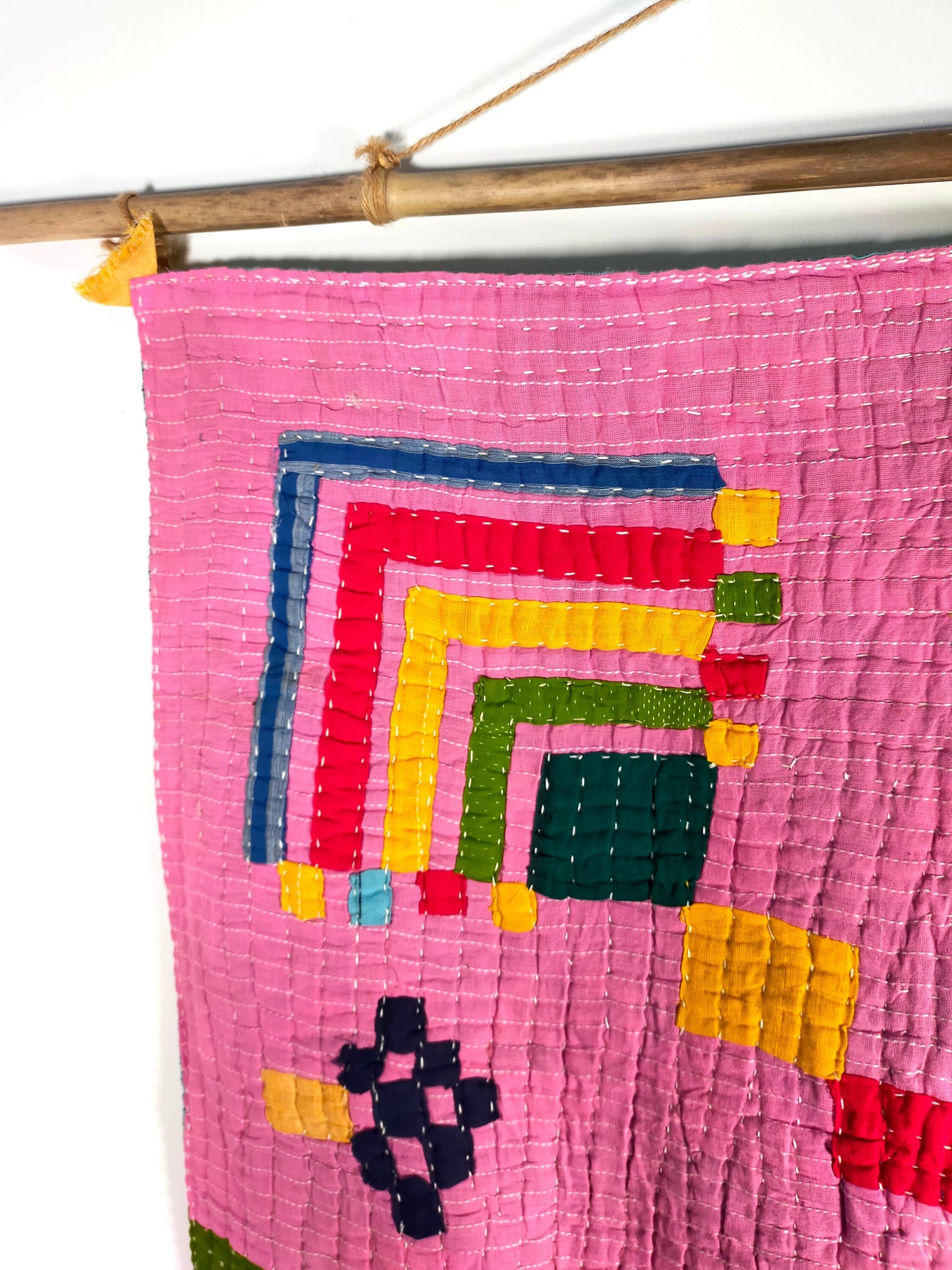 Siddi Kawandi Patchwork Baby Blanket Or Wall Hanging Textile Art Made By The Siddi Communities In Karnataka