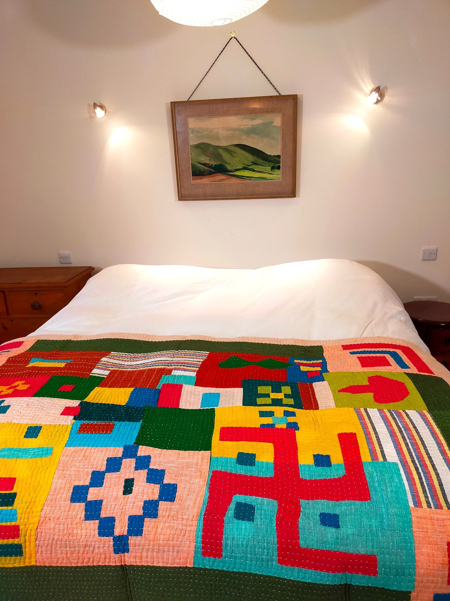 Siddi Kavand - Kantha Quilt - Single Quilt Or Throw, Made With Recycled Cotton Offcuts - Hand-Stitched By Women In Karnataka, India
