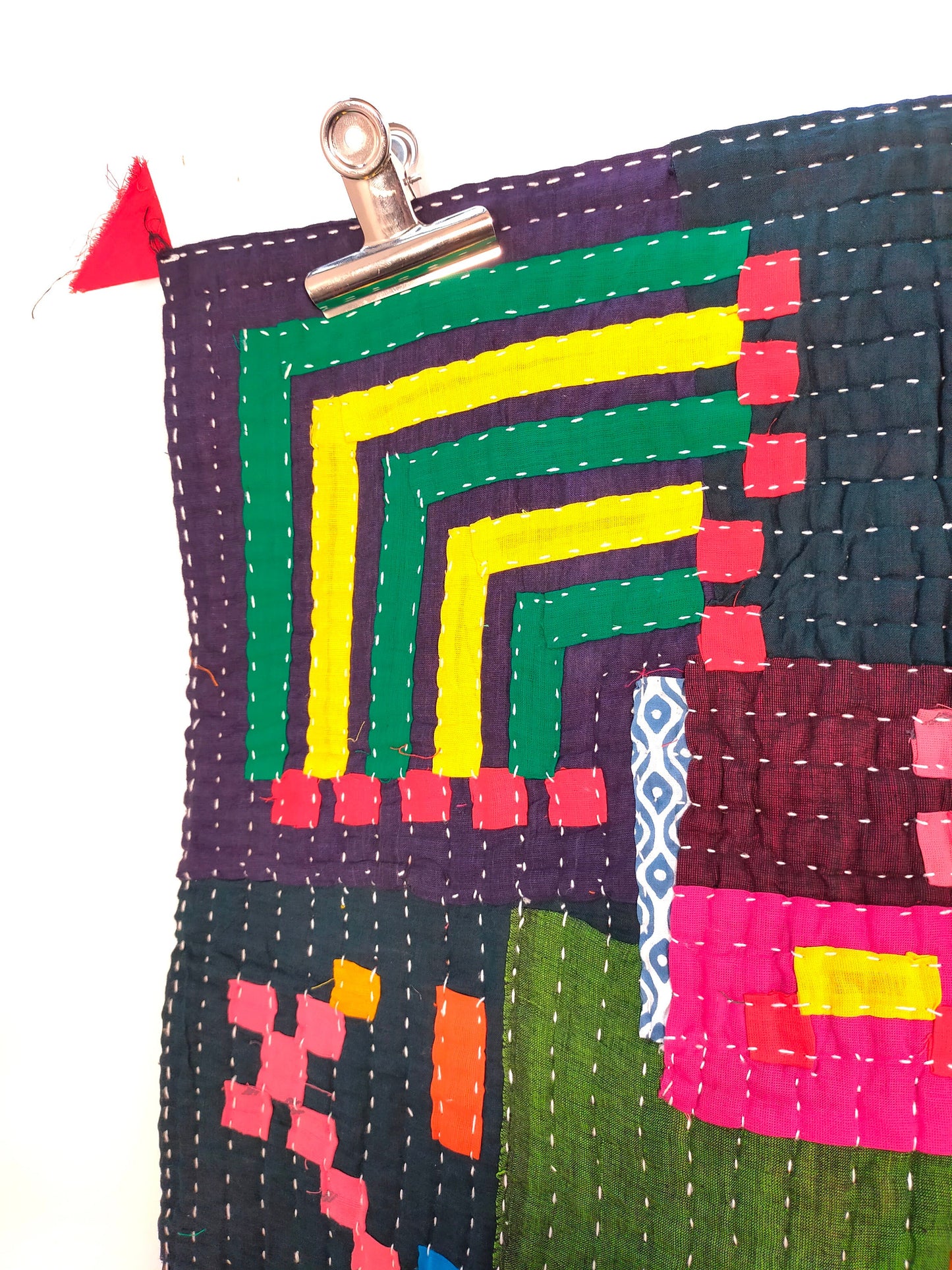 Siddi Kawandi - Quilted Patchwork Baby Blanket Or Textile Art, Made With Recycled Cotton - Hand-Stitched By African Indian Women In India