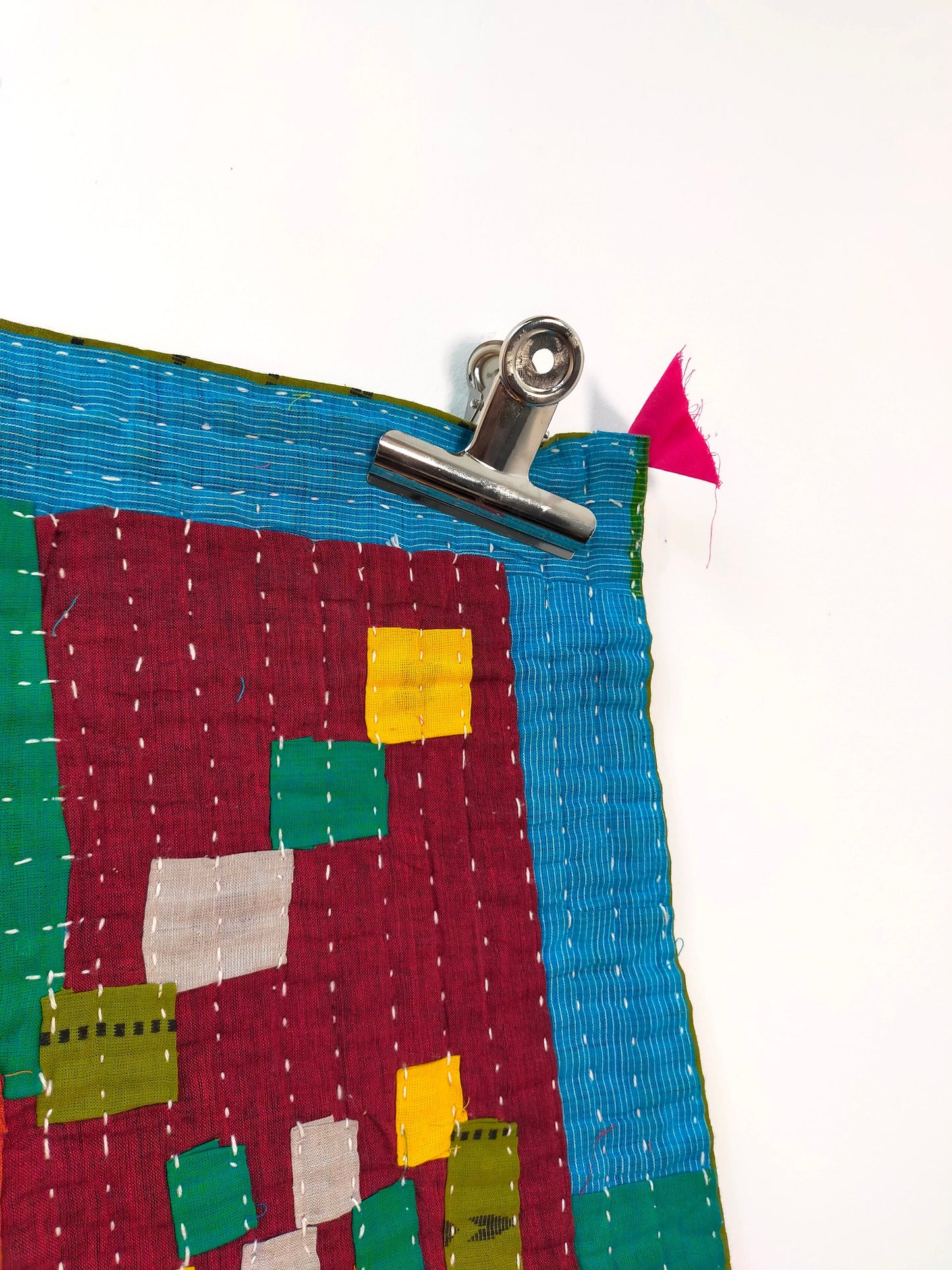 Siddi Kawandi - Quilted Patchwork Baby Blanket Or Textile Art, Made With Up-Cycled Cotton - Hand-Stitched By African Indian Women In India
