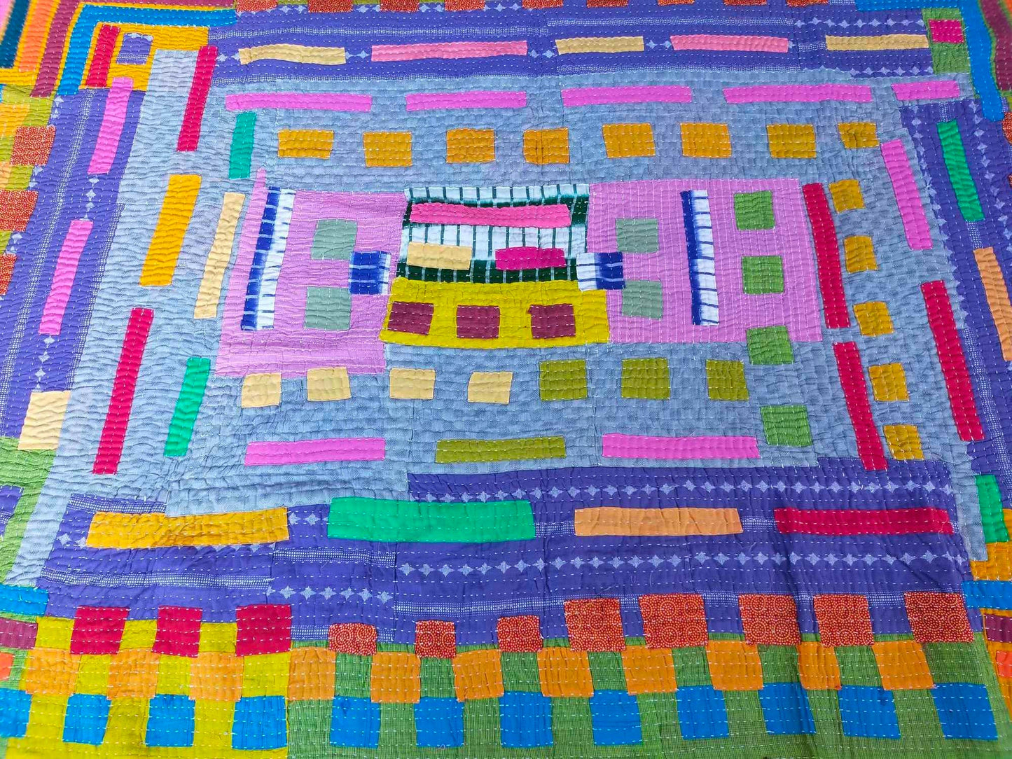 Siddi Kavand - Tribal Patchwork Kawandi Quilt, Quilted India In India By Tribal Women