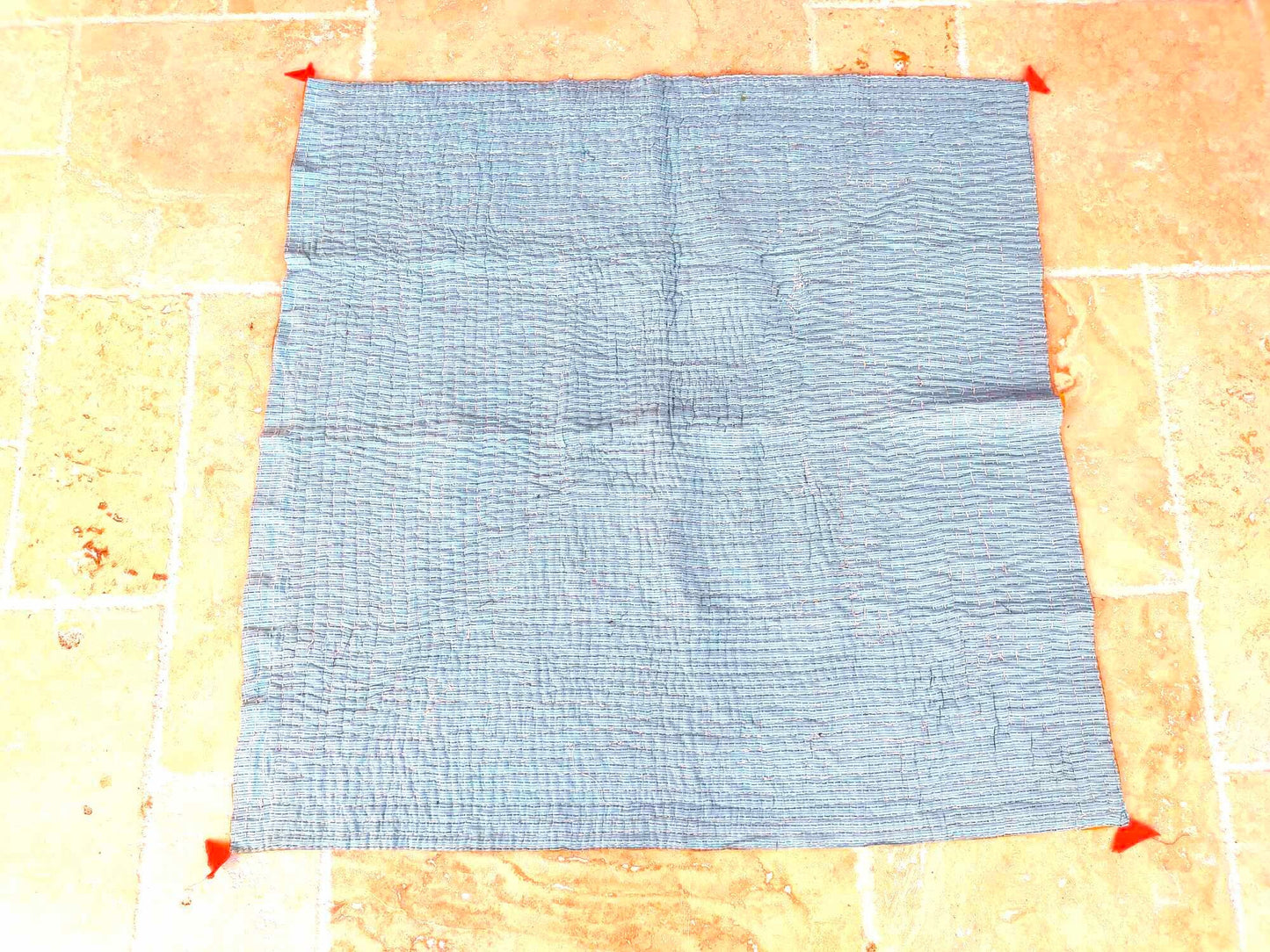 Siddi Tribal Patchwork Kawandi Kavand Single Quilted Kantha Baby Blanket From India - Baby Quilt Or Wall Hanging