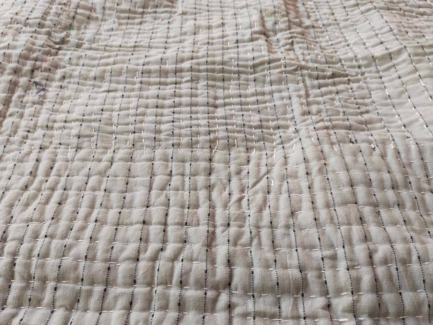 Siddi Kawandi, A Patchwork Quilt Or Kavand - Single Quilted Kantha Blanket From India