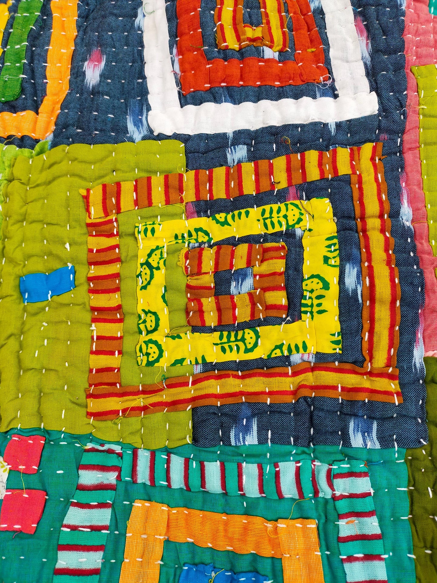 Siddi Tribal Patchwork Kawandi - For A Baby Or Wall Hanging - Quilted Kantha Blanket From India