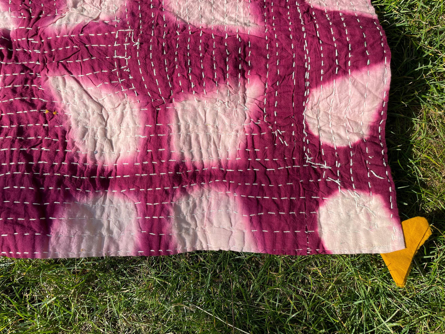 Siddi Kawandi Tribal Patchwork Kantha Kavand Quilted Blanket Made With Recycled Cotton In India