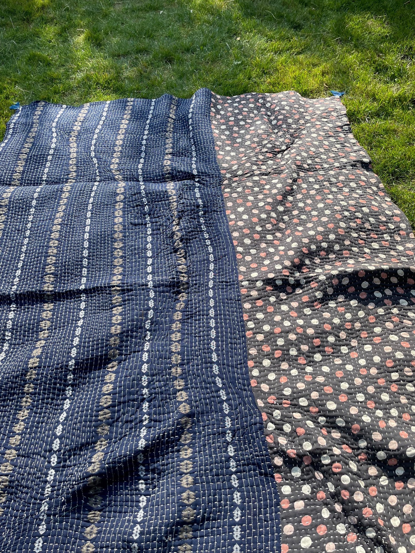 Siddi Kawandi - A Tribal Patchwork Quilt - Kavand Quilted Kantha Blanket From India
