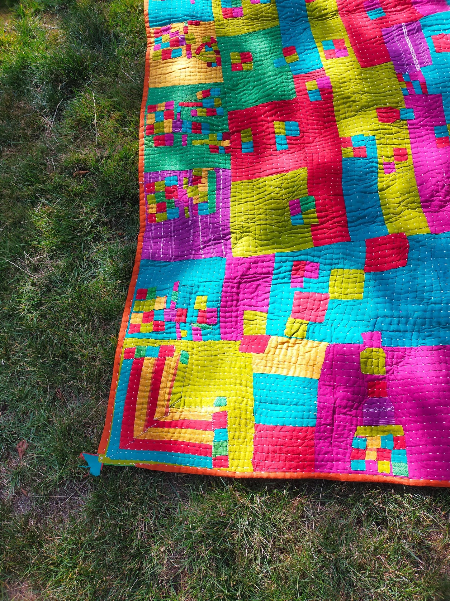 Siddi Kawandi Patchwork Kantha Kavand Quilted Blanket Made With Recycled Cotton Offcuts By Tribal Groups In Karnataka