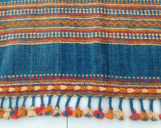 Handwoven Desi Wool Indigo Shawls/Throws