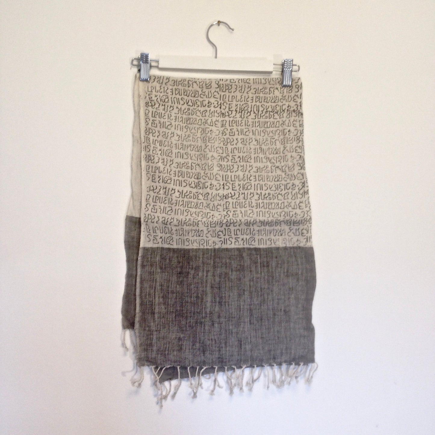 Organic, Ethically Sourced, Hand Woven, Kala Cotton Scarf From India
