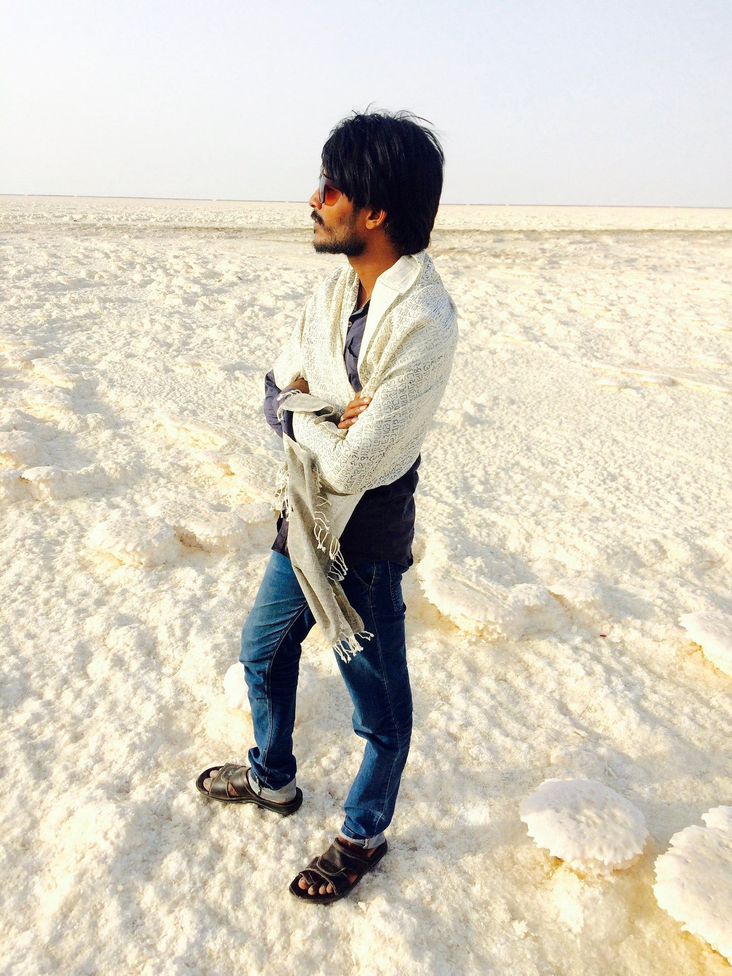 Organic, Ethically Sourced, Hand Woven, Kala Cotton Scarf From India